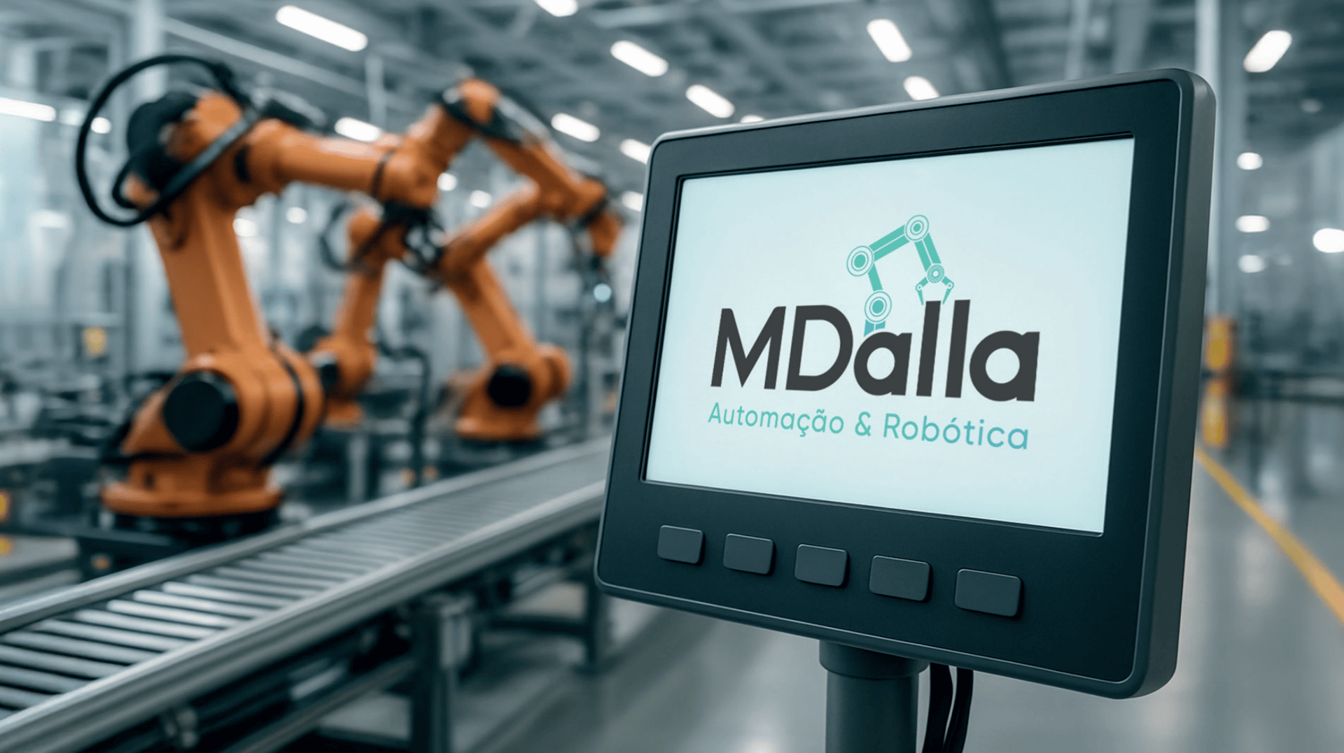 a factory filled with lots of orange machines