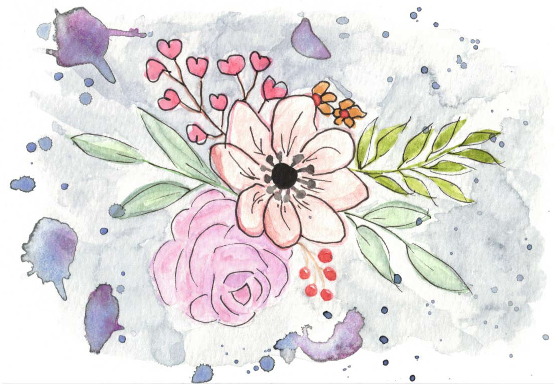 pink and white flower petals on white table