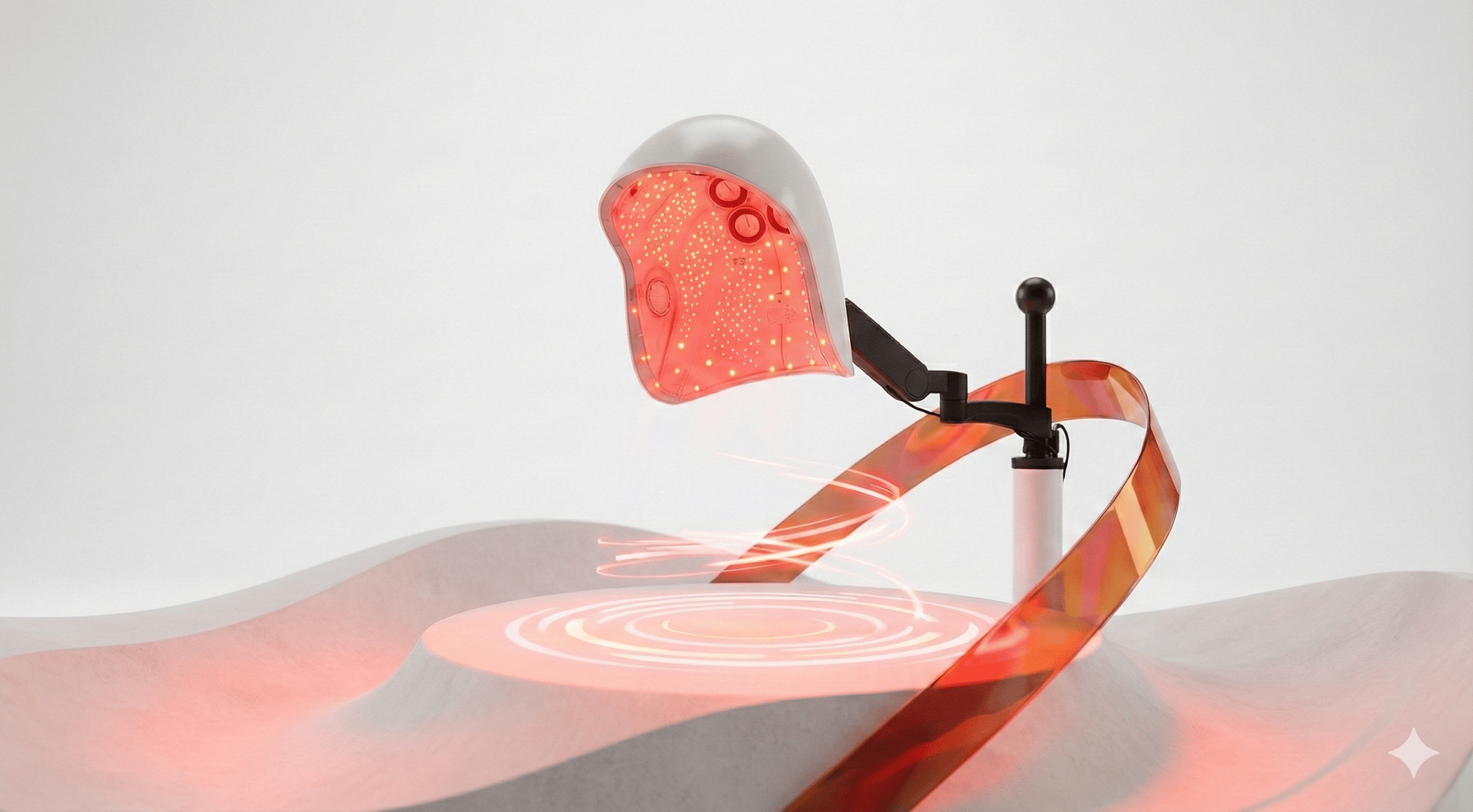 an abstract photo of a curved building with a blue sky in the background