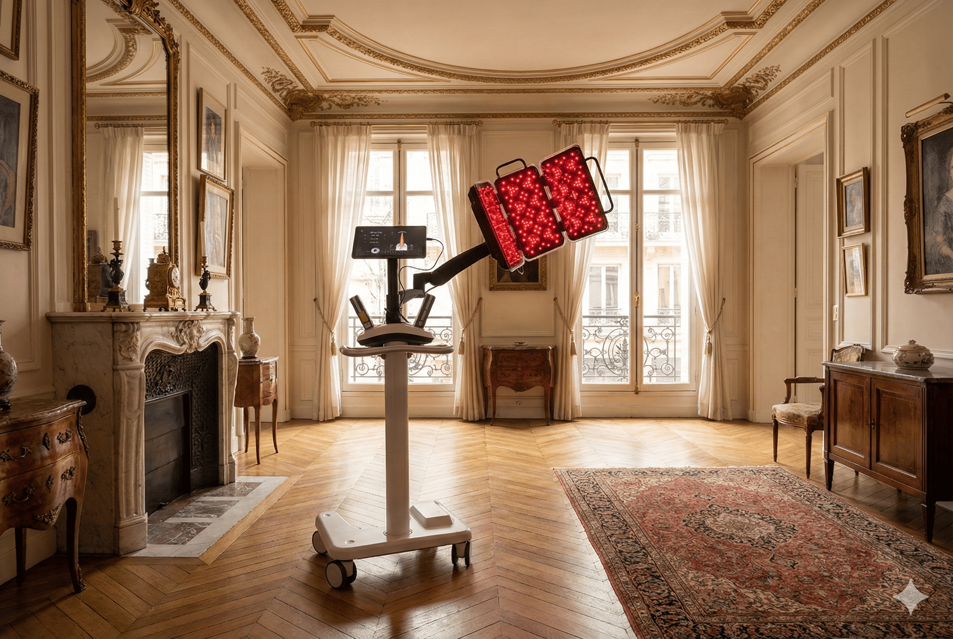 an abstract photo of a curved building with a blue sky in the background