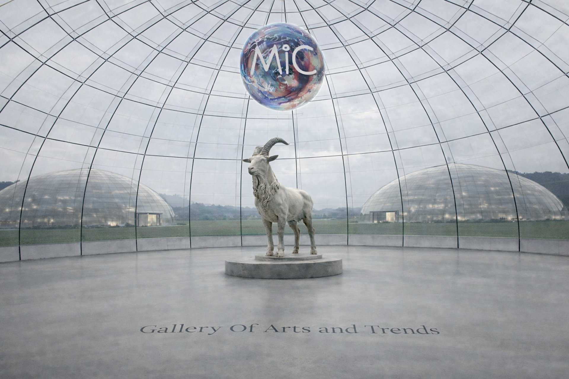 an abstract photo of a curved building with a blue sky in the background