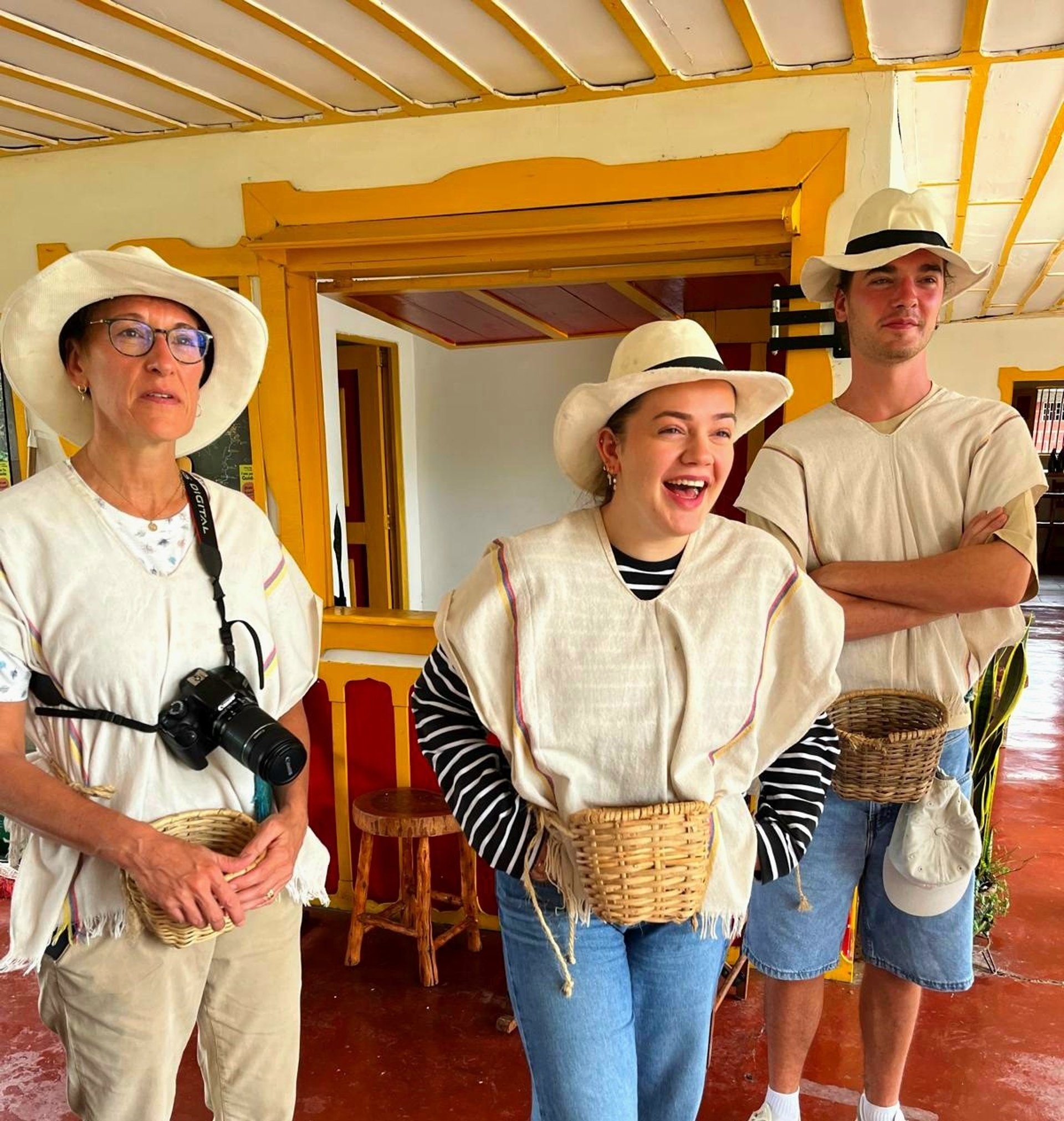 an abstract photo of a curved building with a blue sky in the background