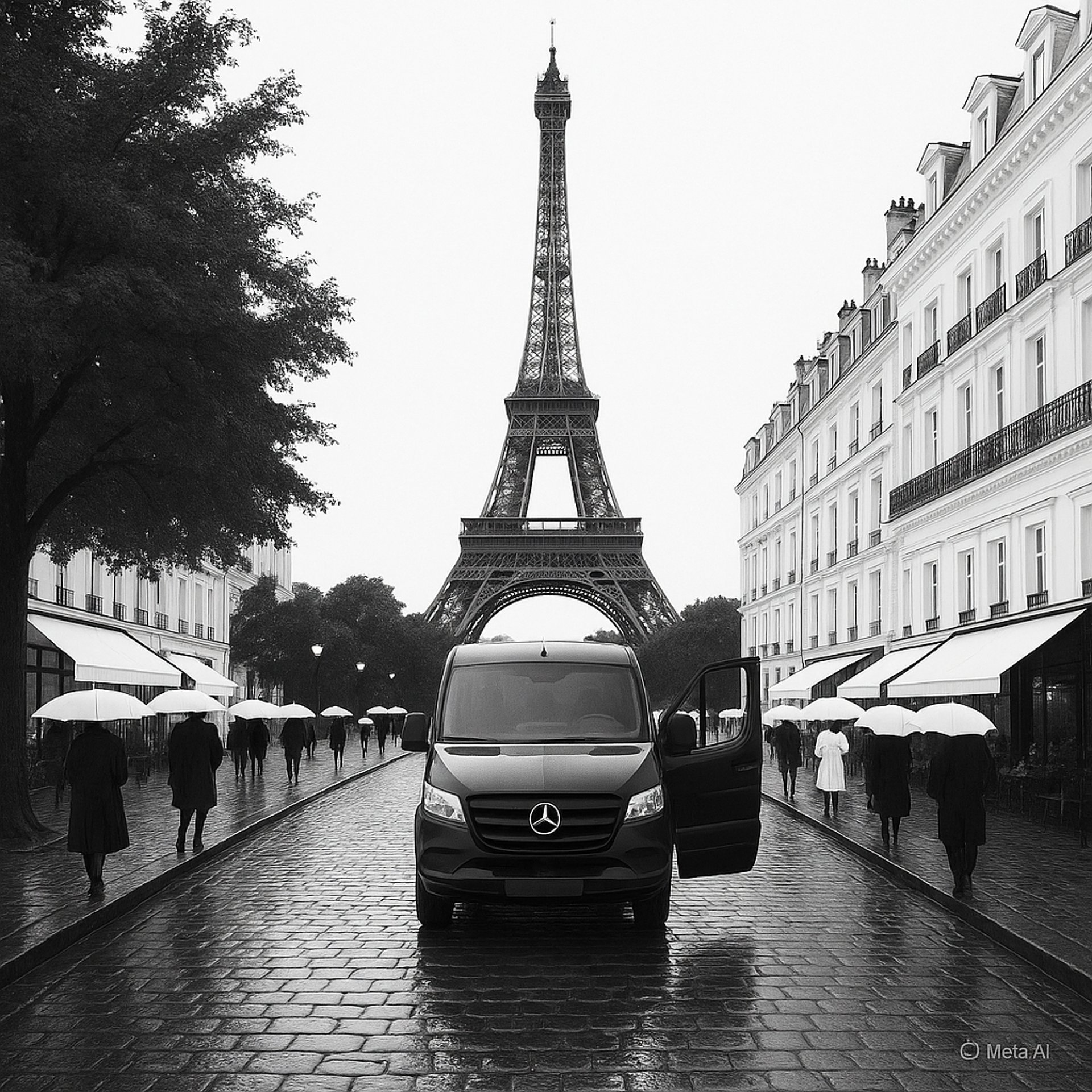 busy street near Eiffel Tower in Paris during daytime