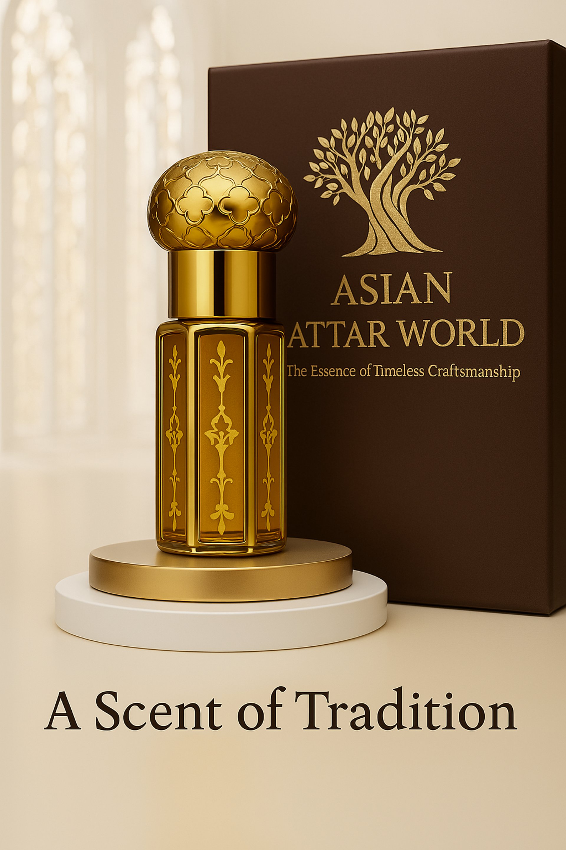 selective focus photography of clear glass perfume bottle