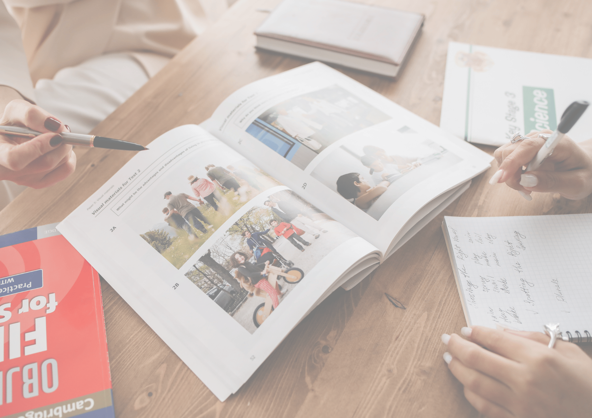 open books on white surface