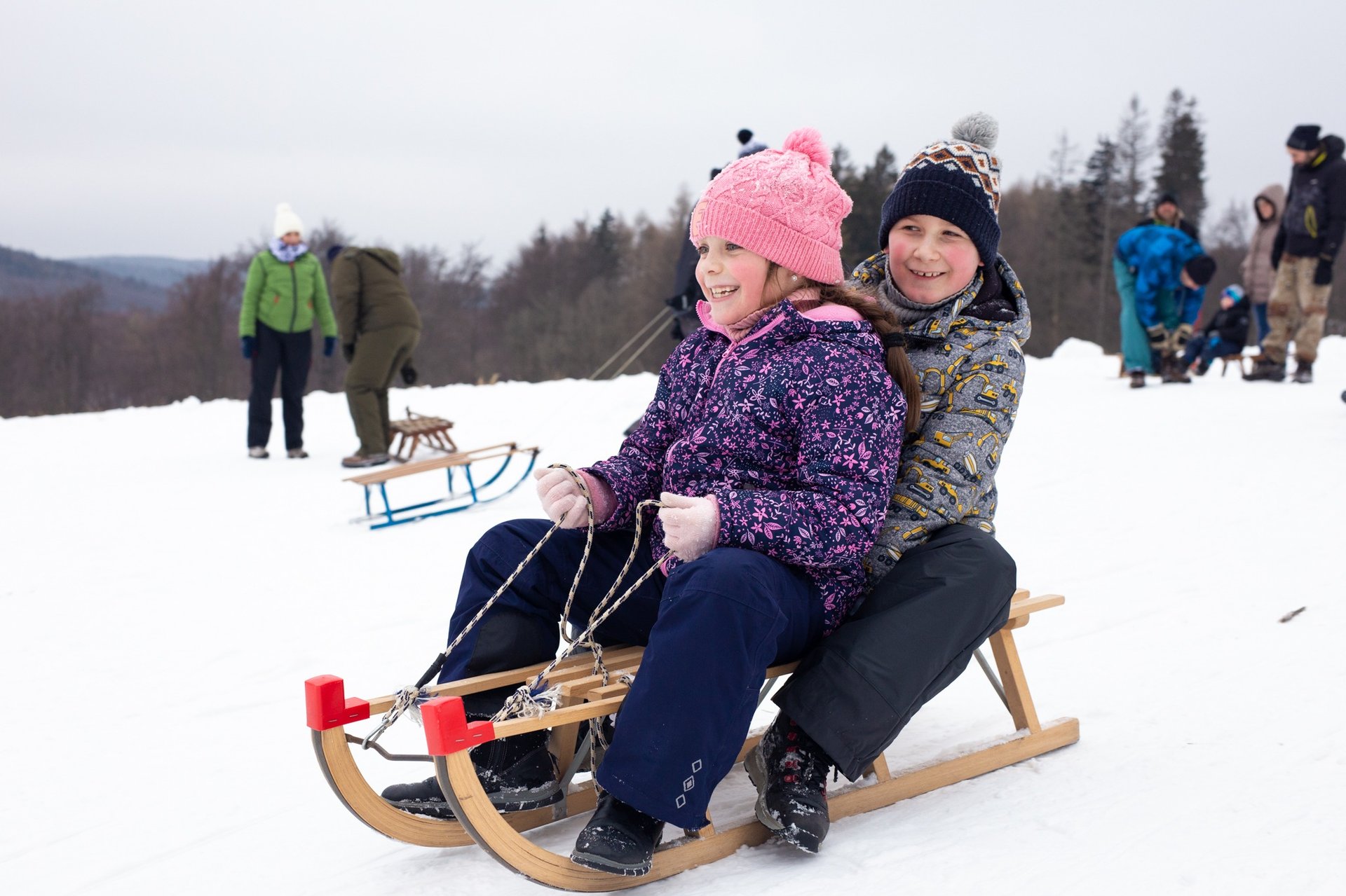 an abstract photo of a curved building with a blue sky in the background