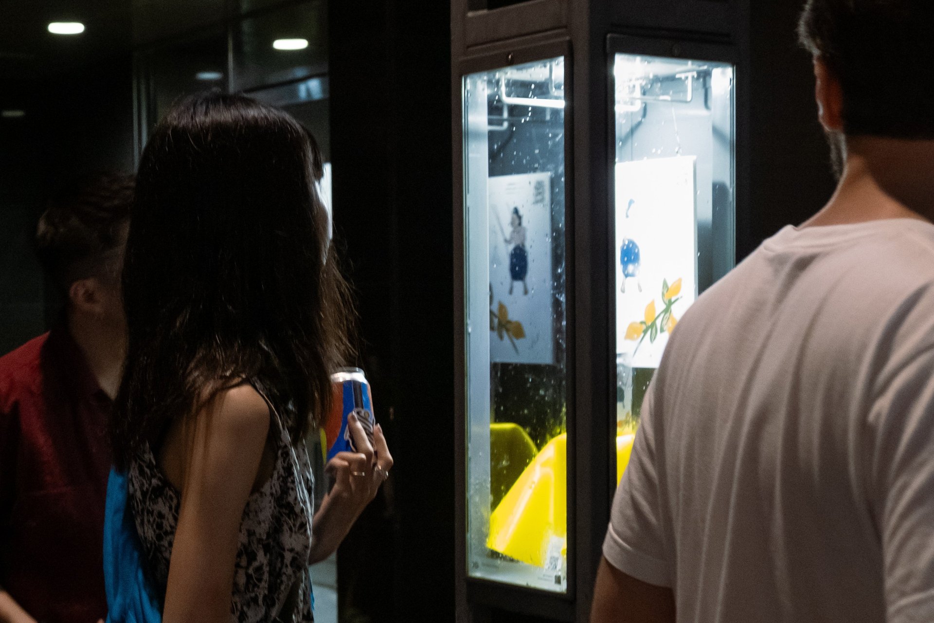 an abstract photo of a curved building with a blue sky in the background