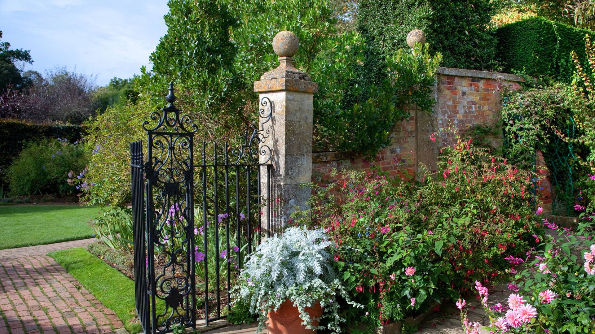 Beautiful garden entrance