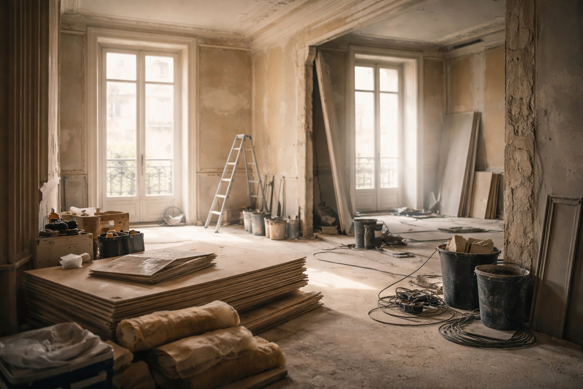 an abstract photo of a curved building with a blue sky in the background