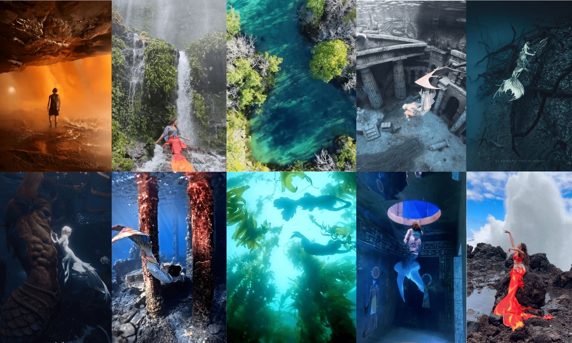 mermaid in real life enjoying the sun on a beautiful beach