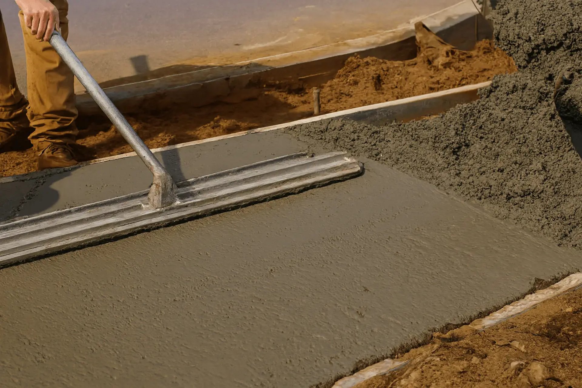 concrete pouring and leveling