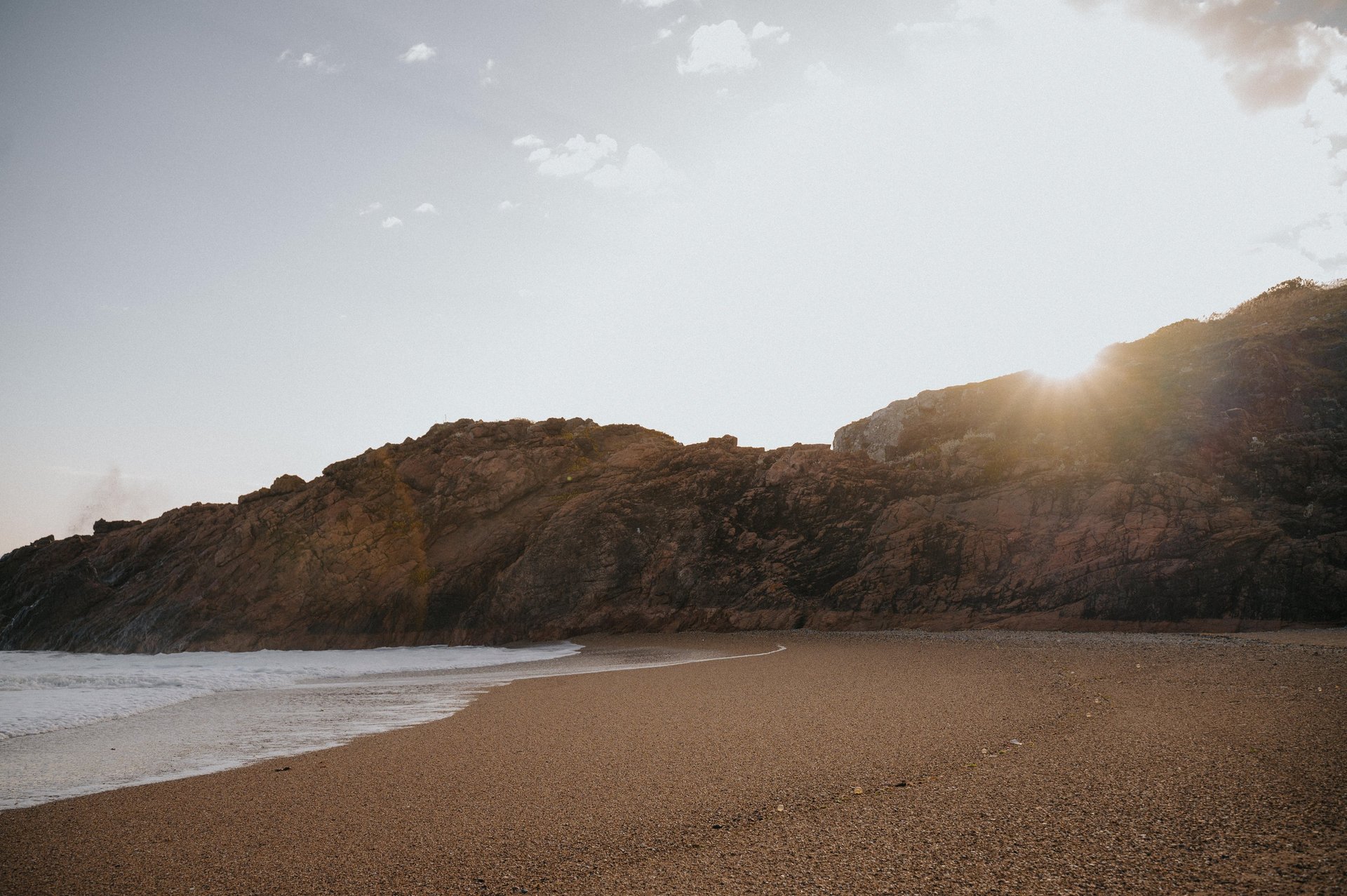 seashore during golden hour