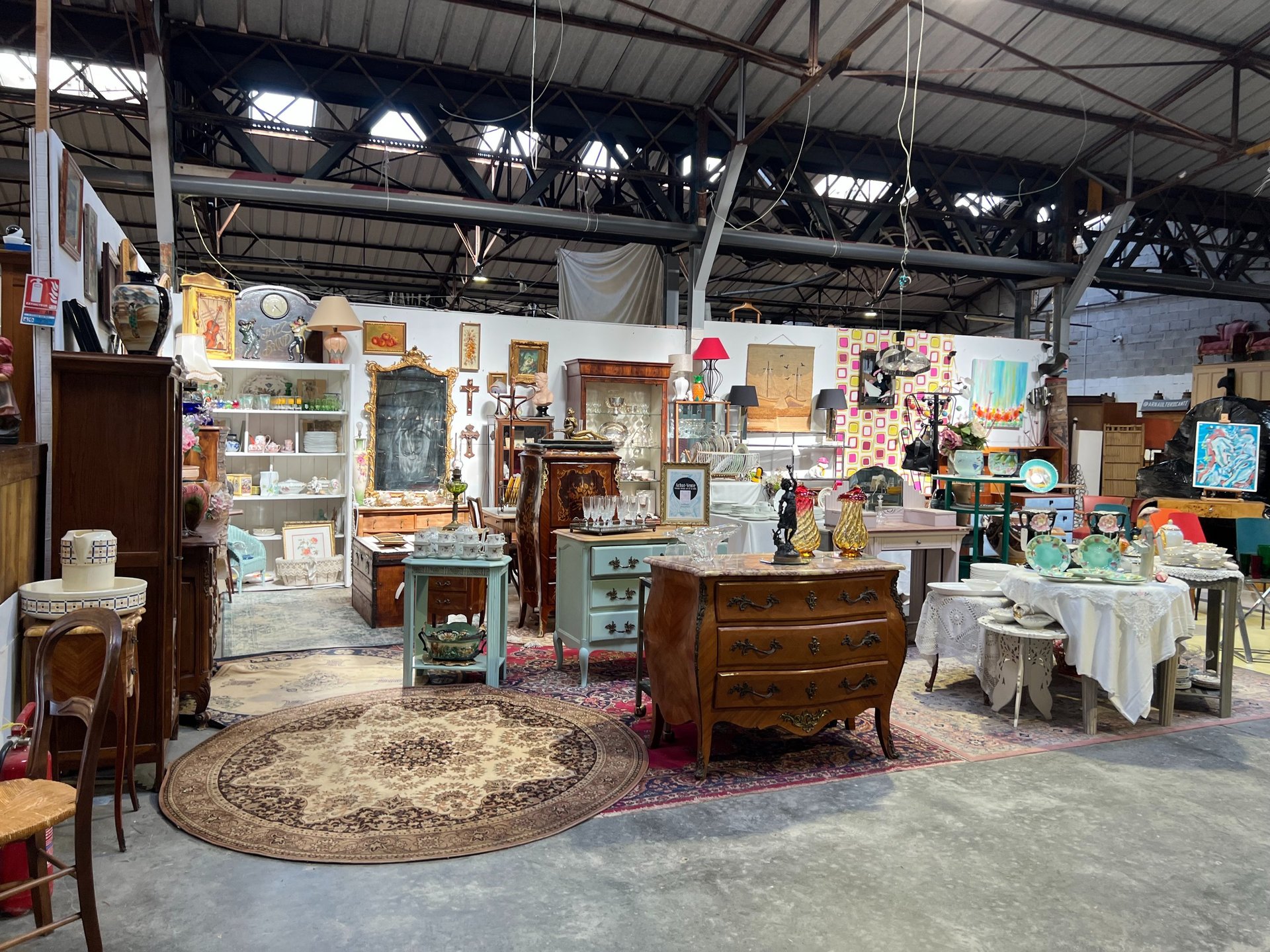 a group of boxes and objects on the floor
