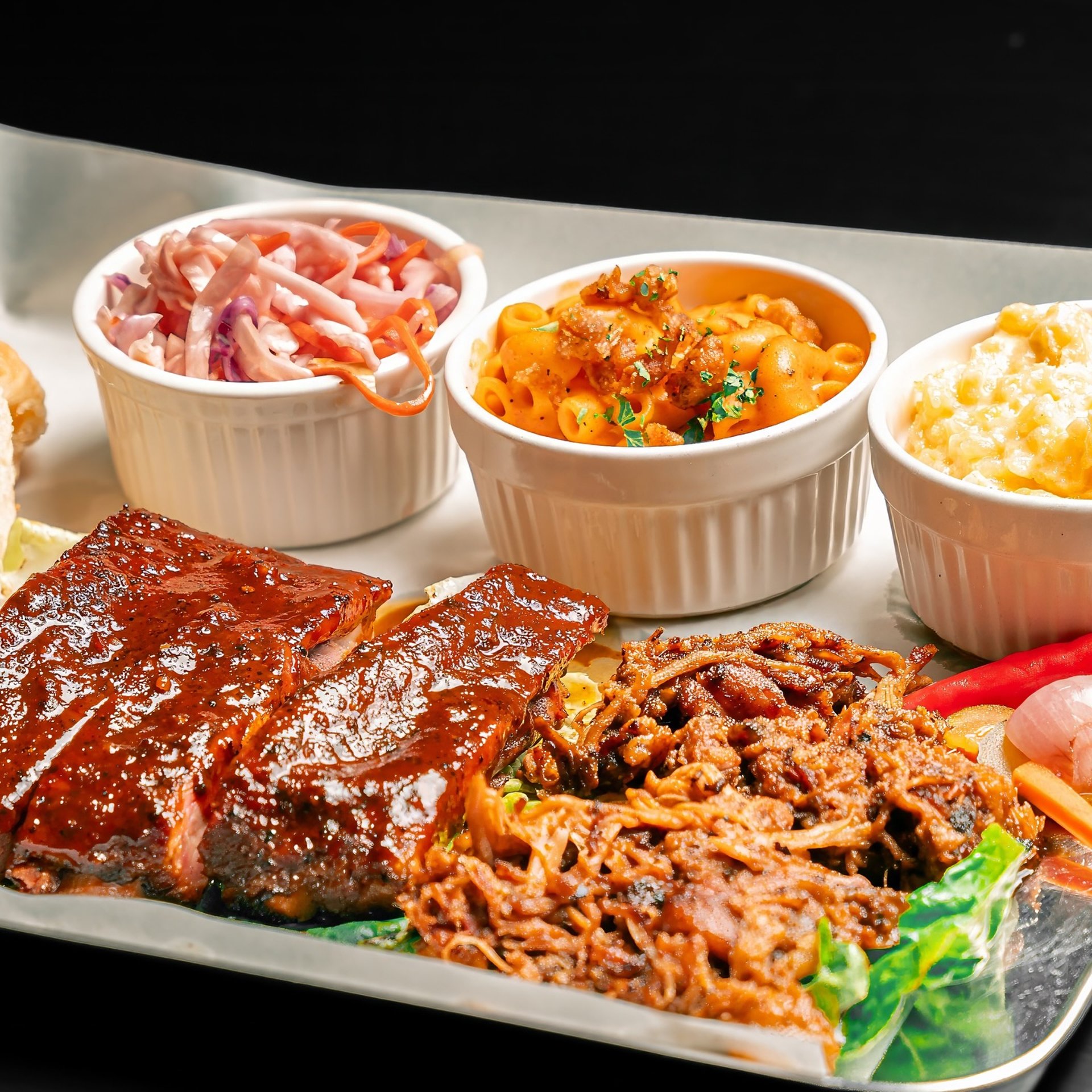 an abstract photo of a curved building with a blue sky in the background