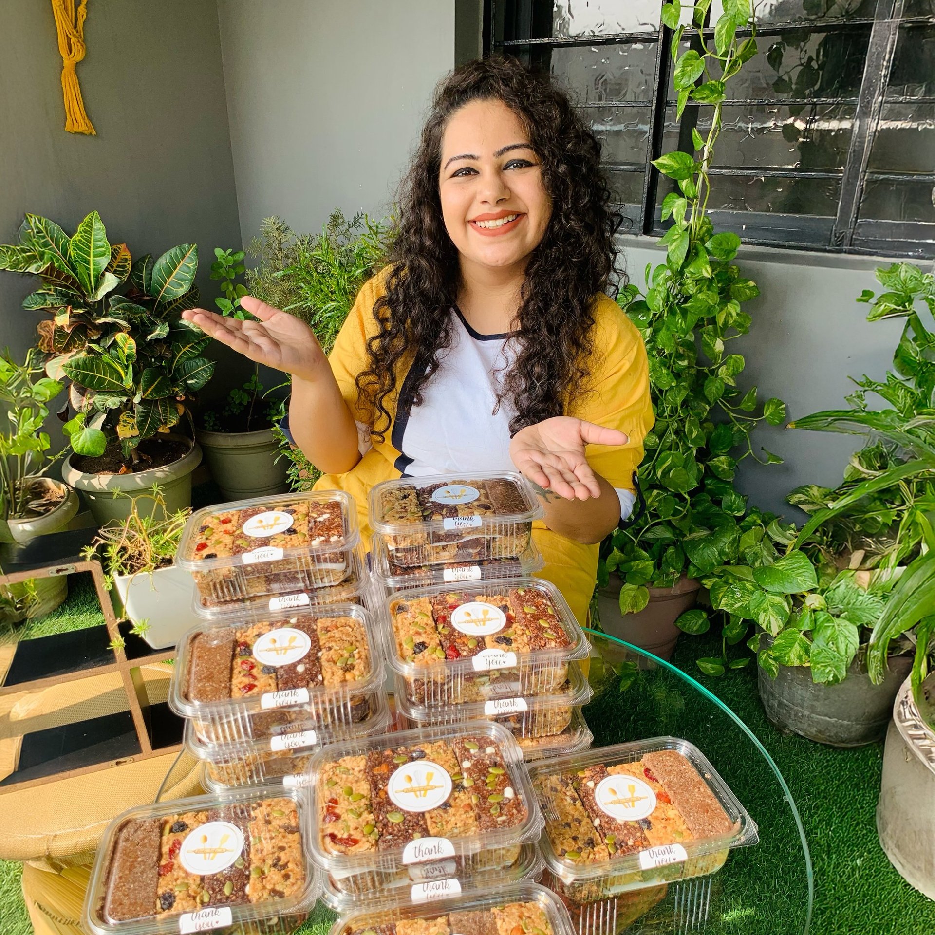 person wearing grey knit sweater