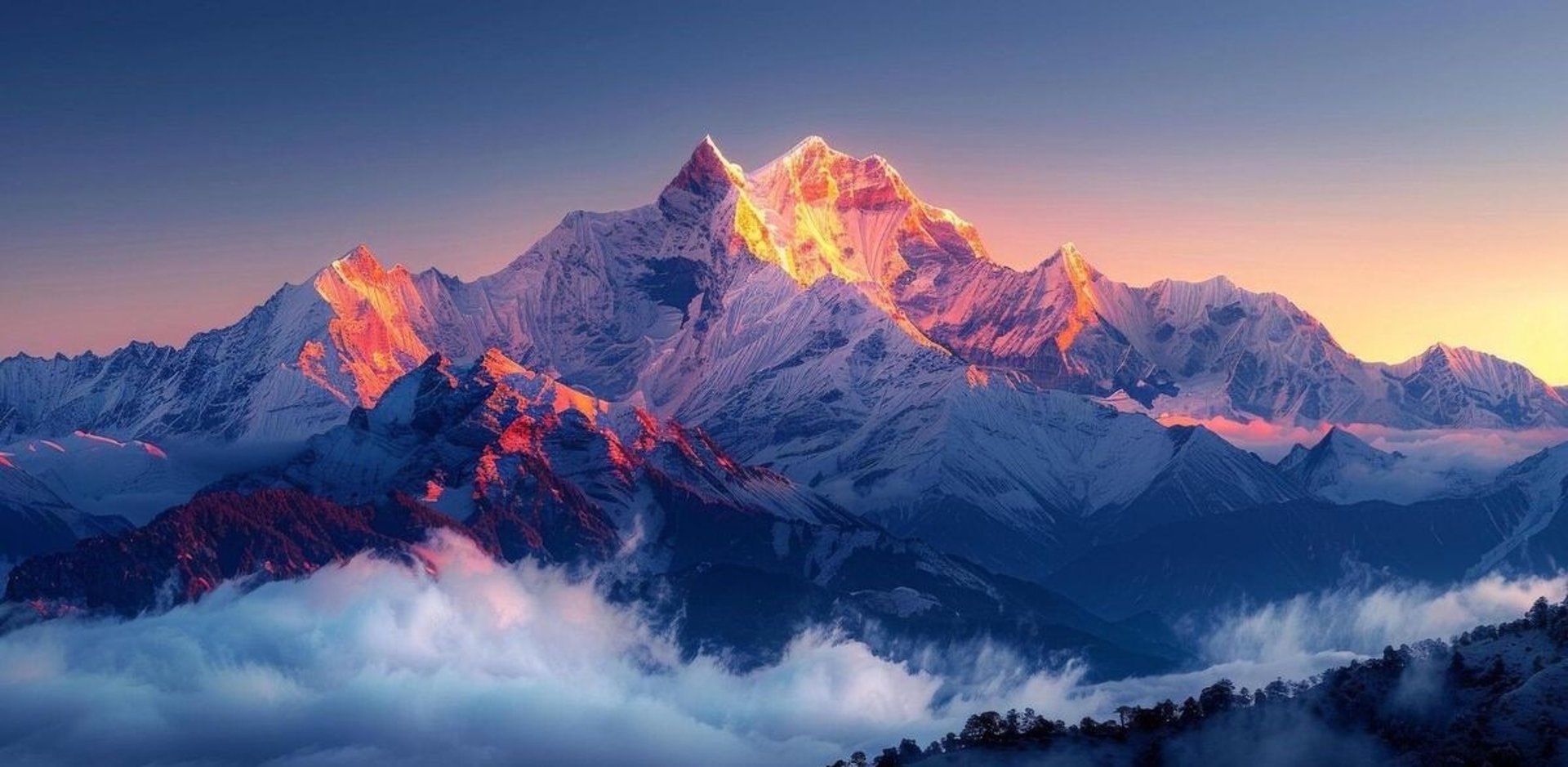 ice-capped mountain at daytime