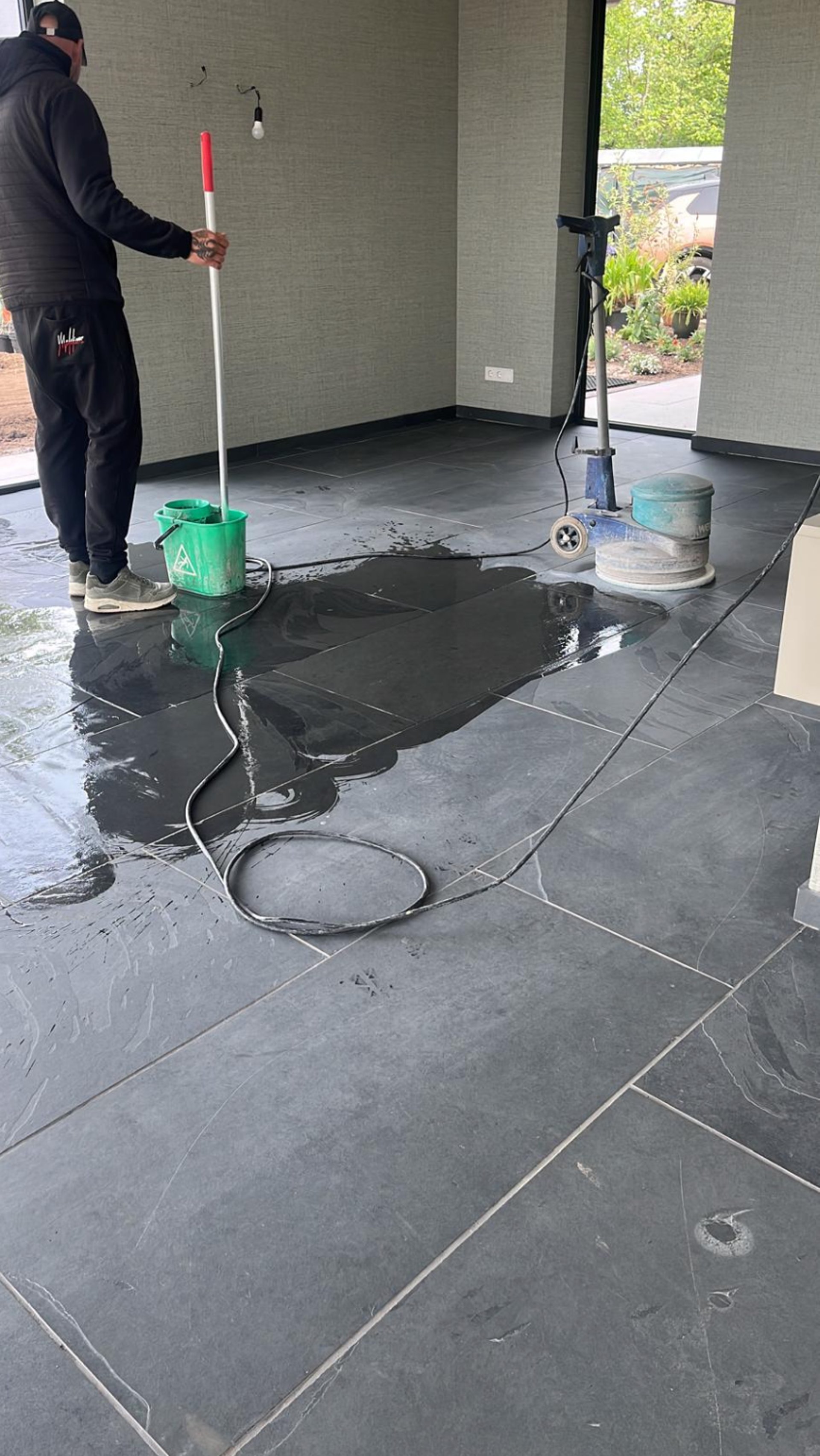 black and white floor tiles