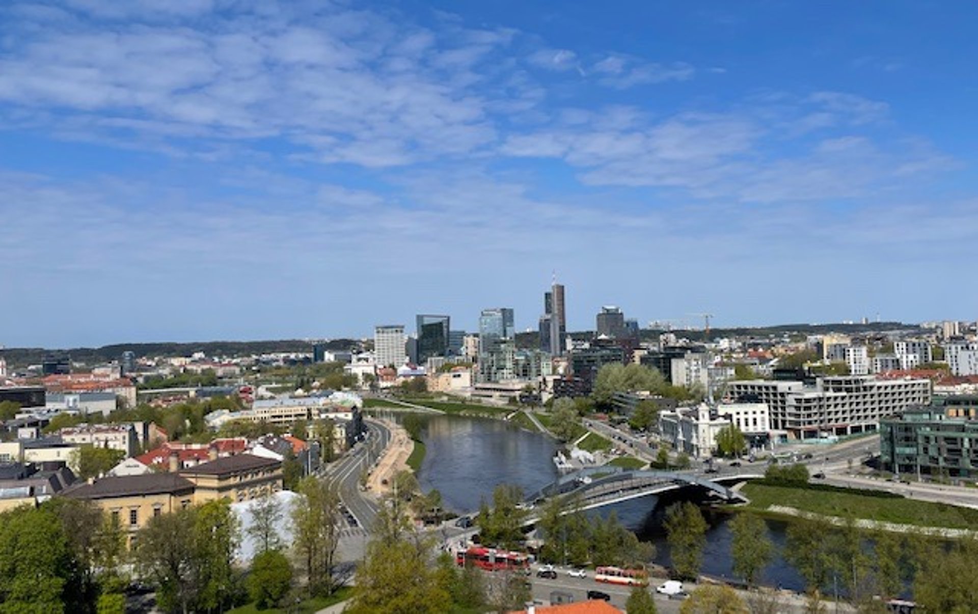 aerial photography of buildings viewing bridge and sea during daytime
