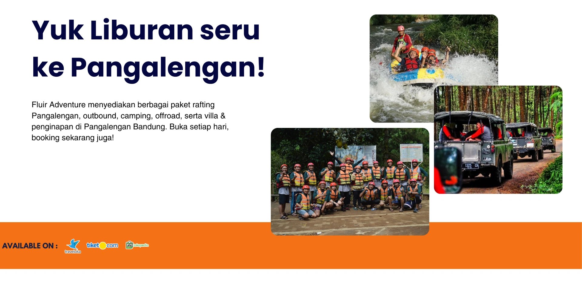 Rafting Pangalengan di Sungai Palayangan bersama Fluir Adventure serta aktivitas offroad dan outbound di Pangalengan Bandung