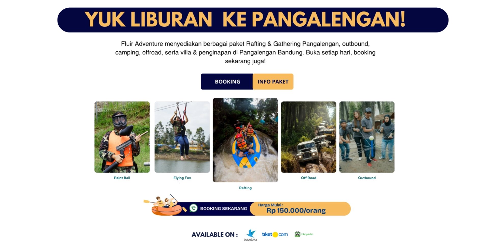 Promo Paket Rafting dan Outbound Pangalengan Bandung dari Fluir Adventure.