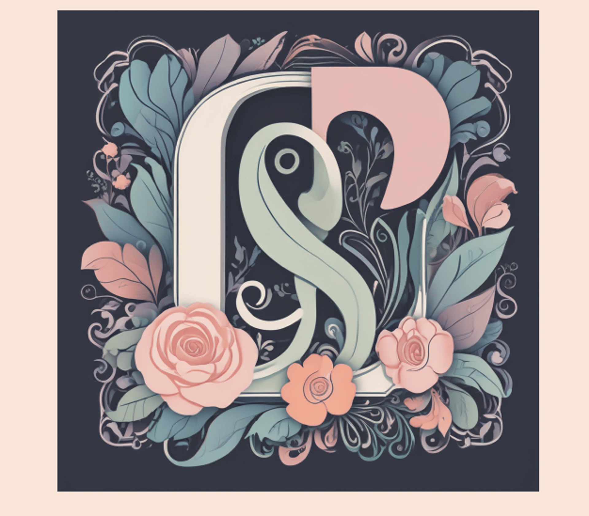 lettre avec fleurs