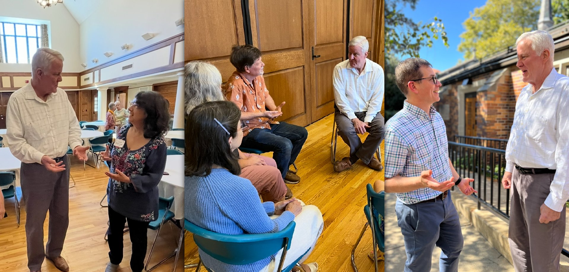 silhouette of two person sitting on chair near tree