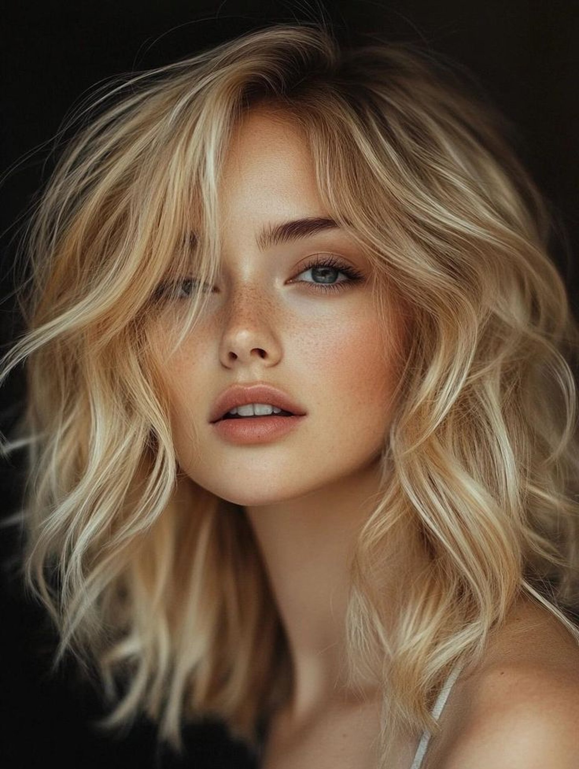 an abstract photo of a curved building with a blue sky in the background