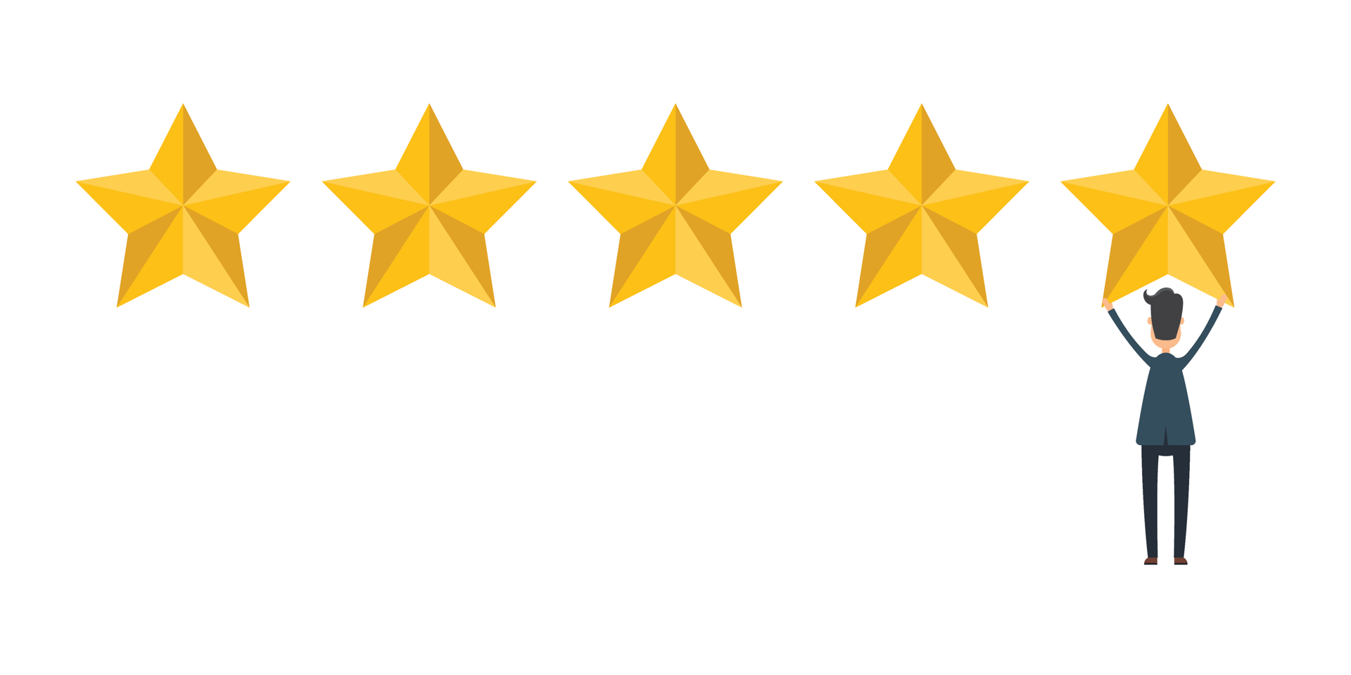 a row of yellow stars sitting on top of a blue and pink surface