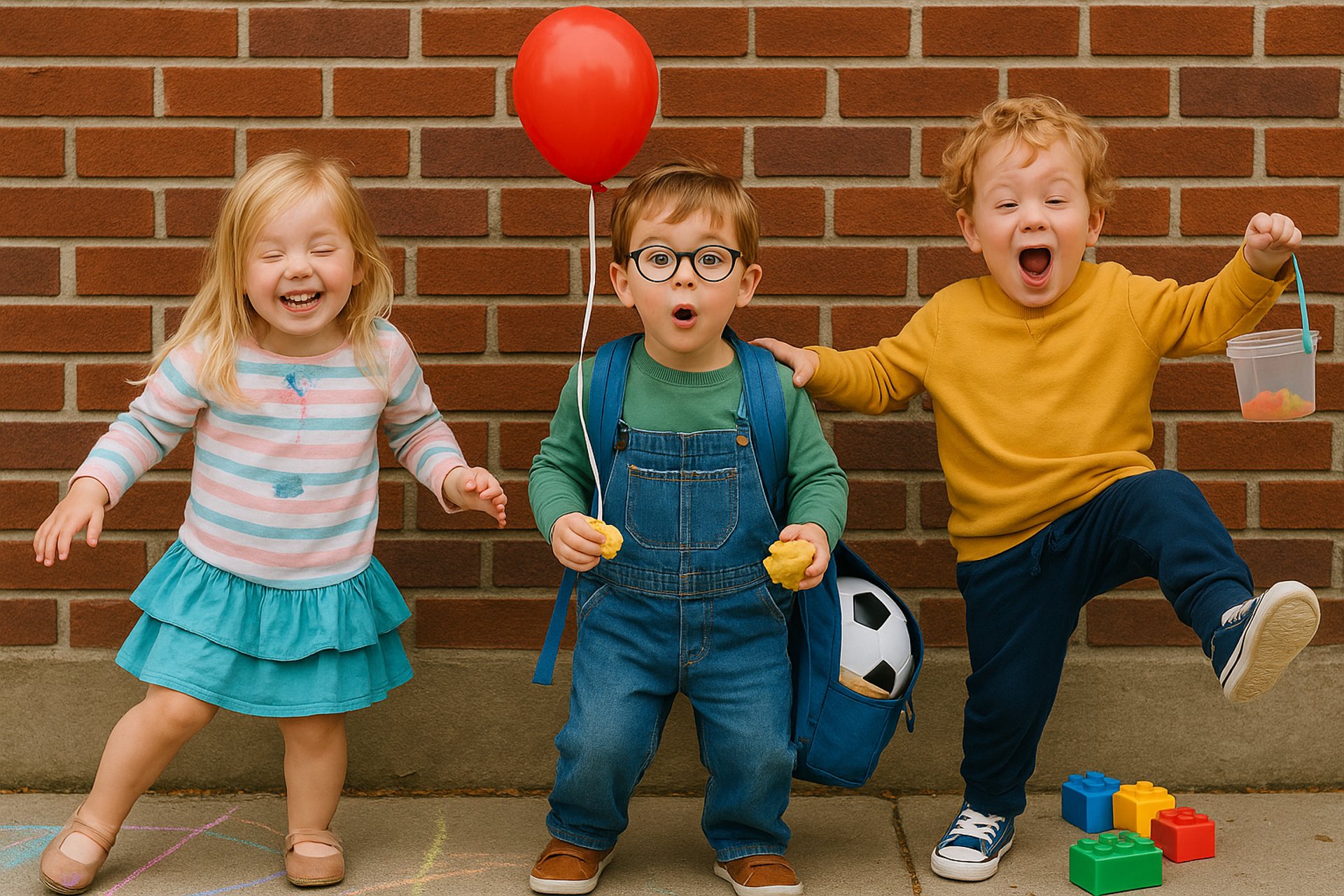 wesołe dzieci z nnw przedszkolnym