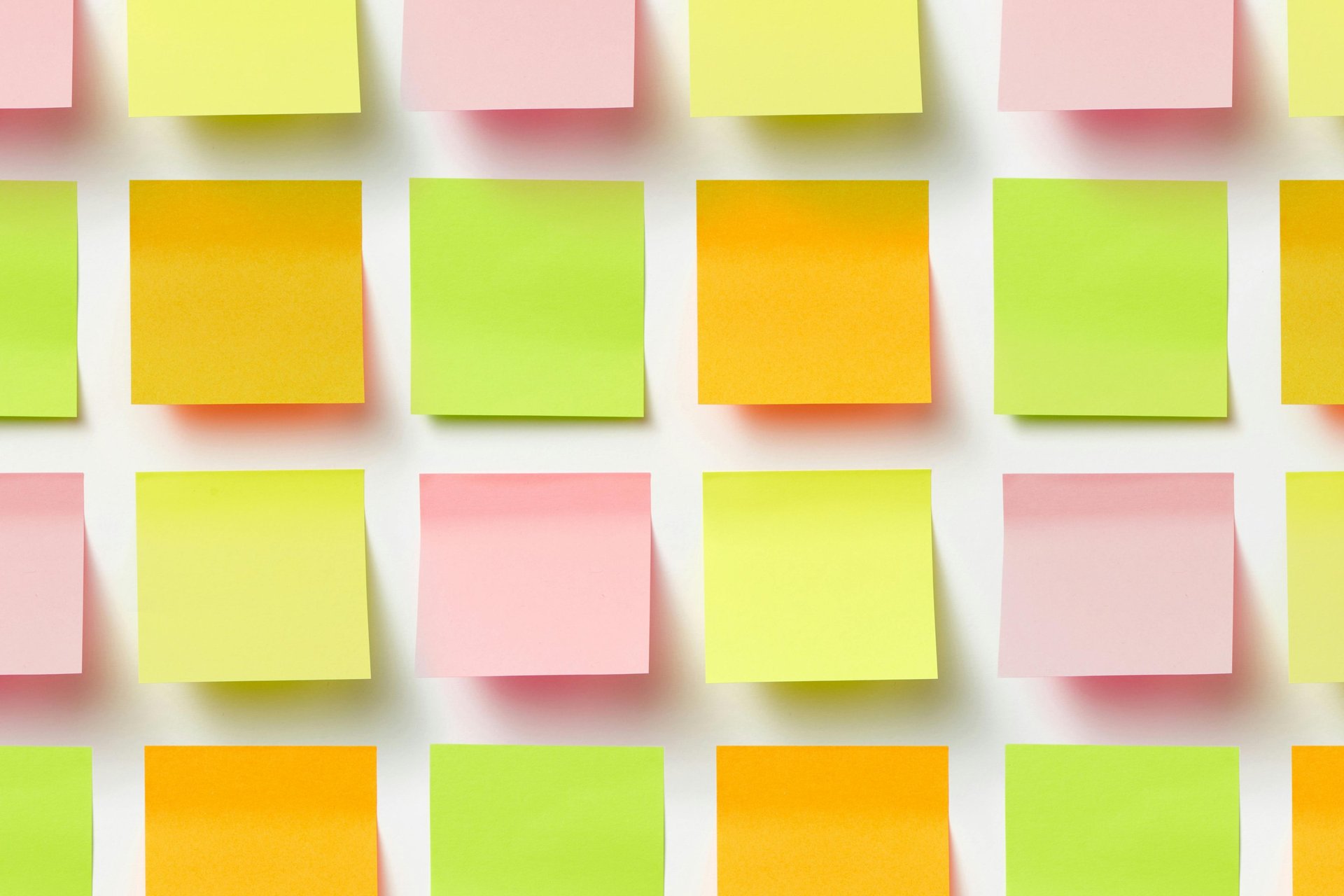 assorted-color sticky notes