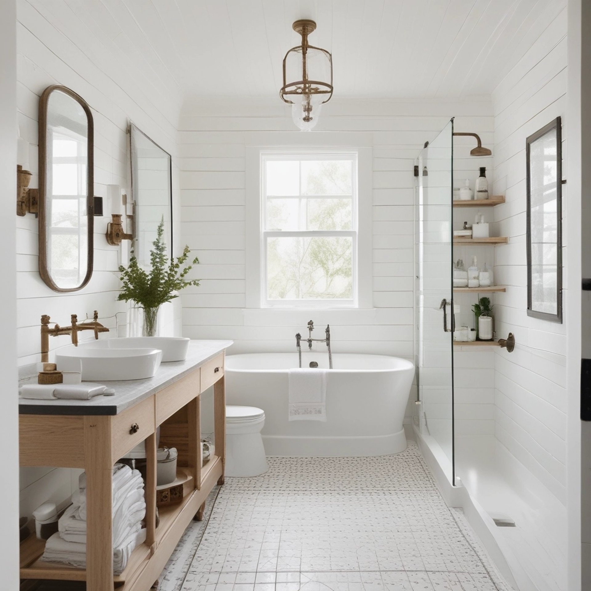 a bathtub in a bathroom