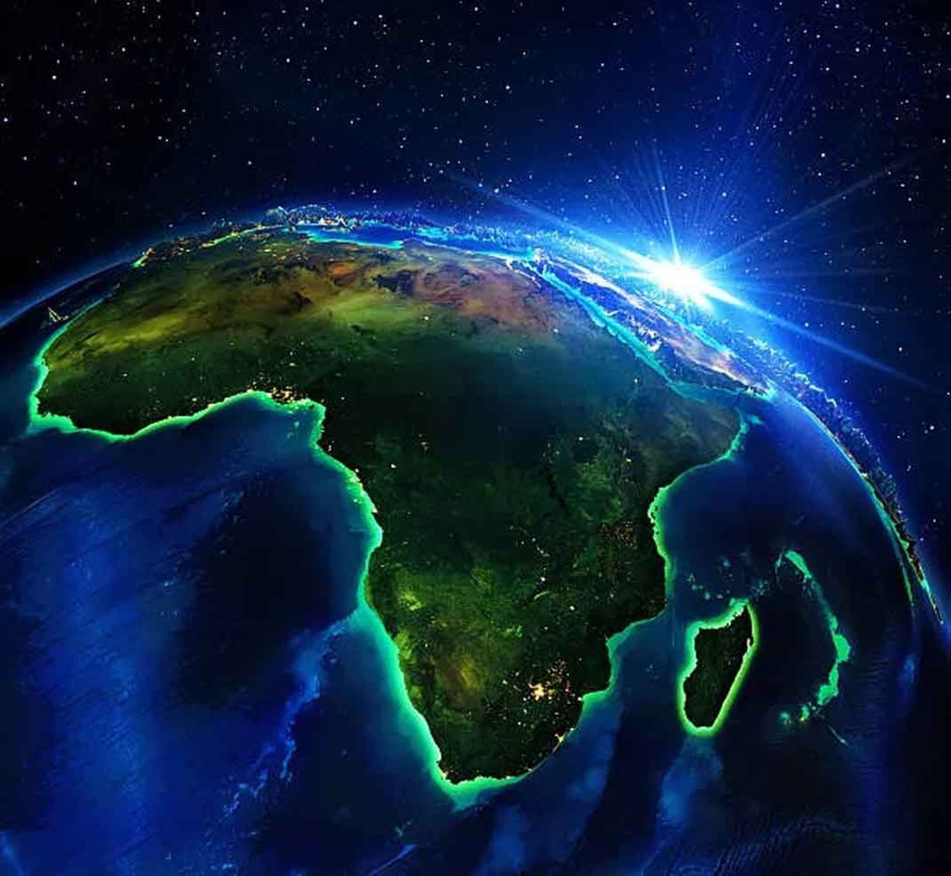 Black Empire Production image of Africa from space.