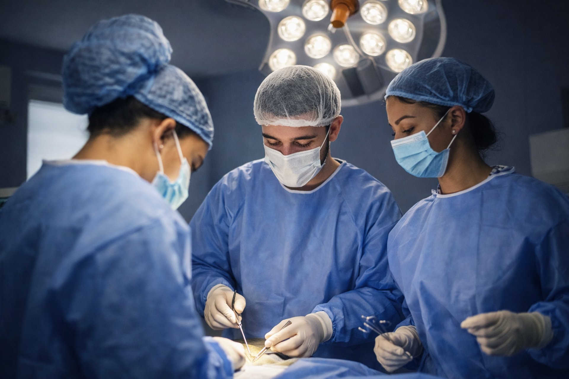 a group of people in a room