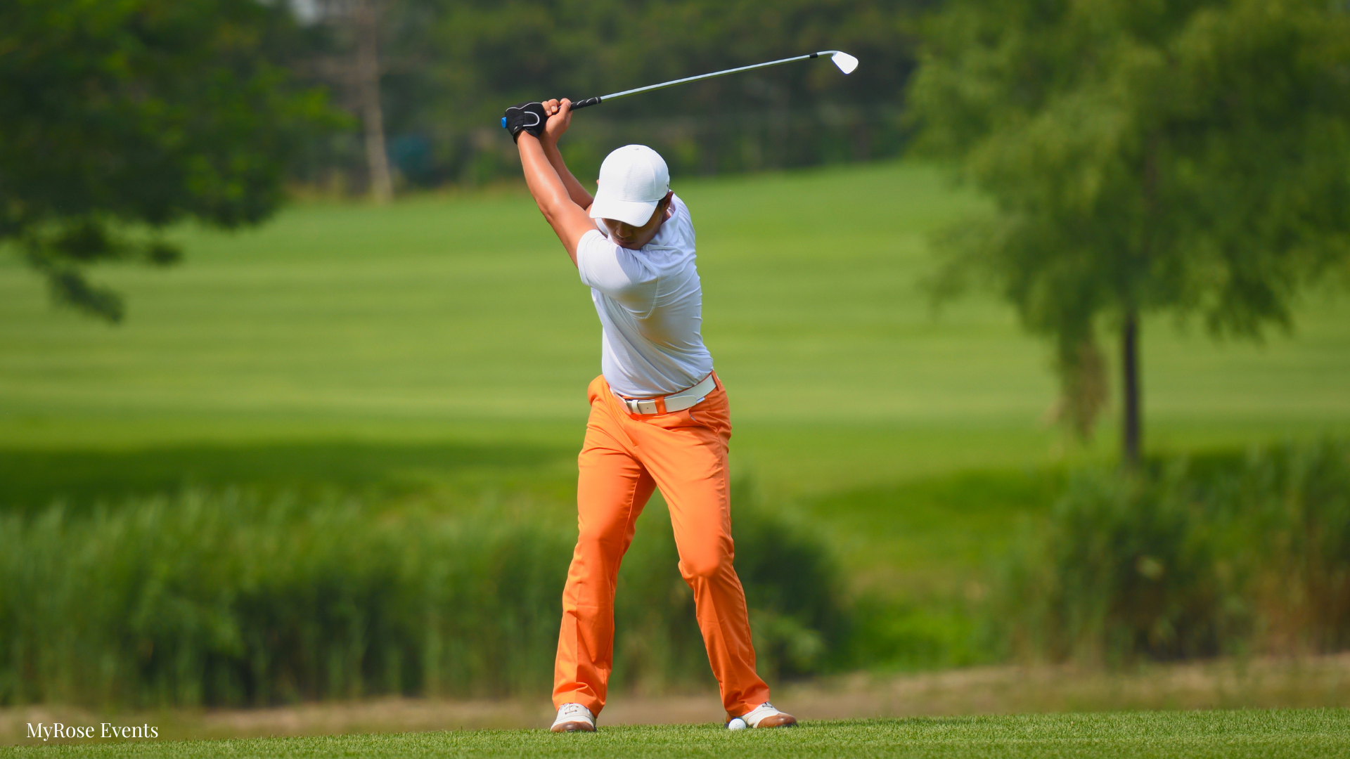 man playing golf