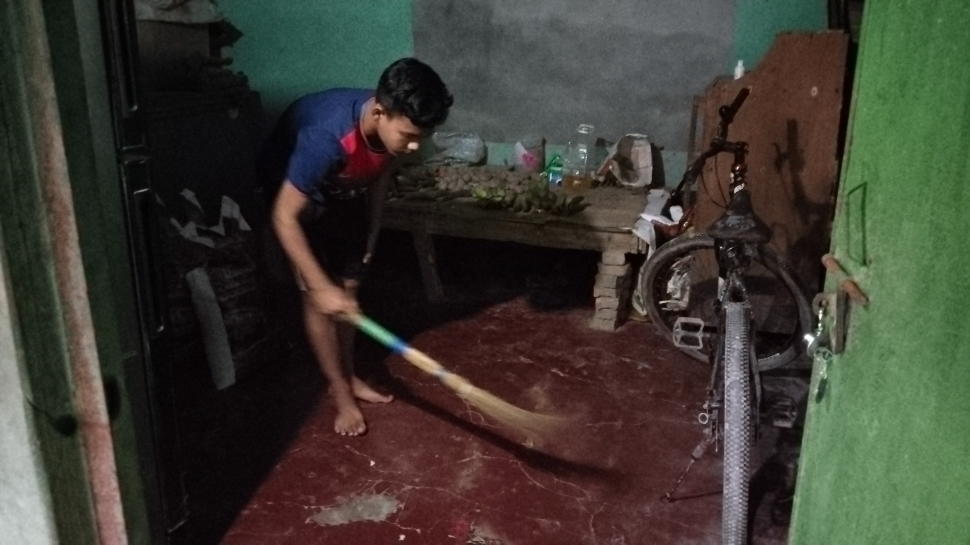 an abstract photo of a curved building with a blue sky in the background