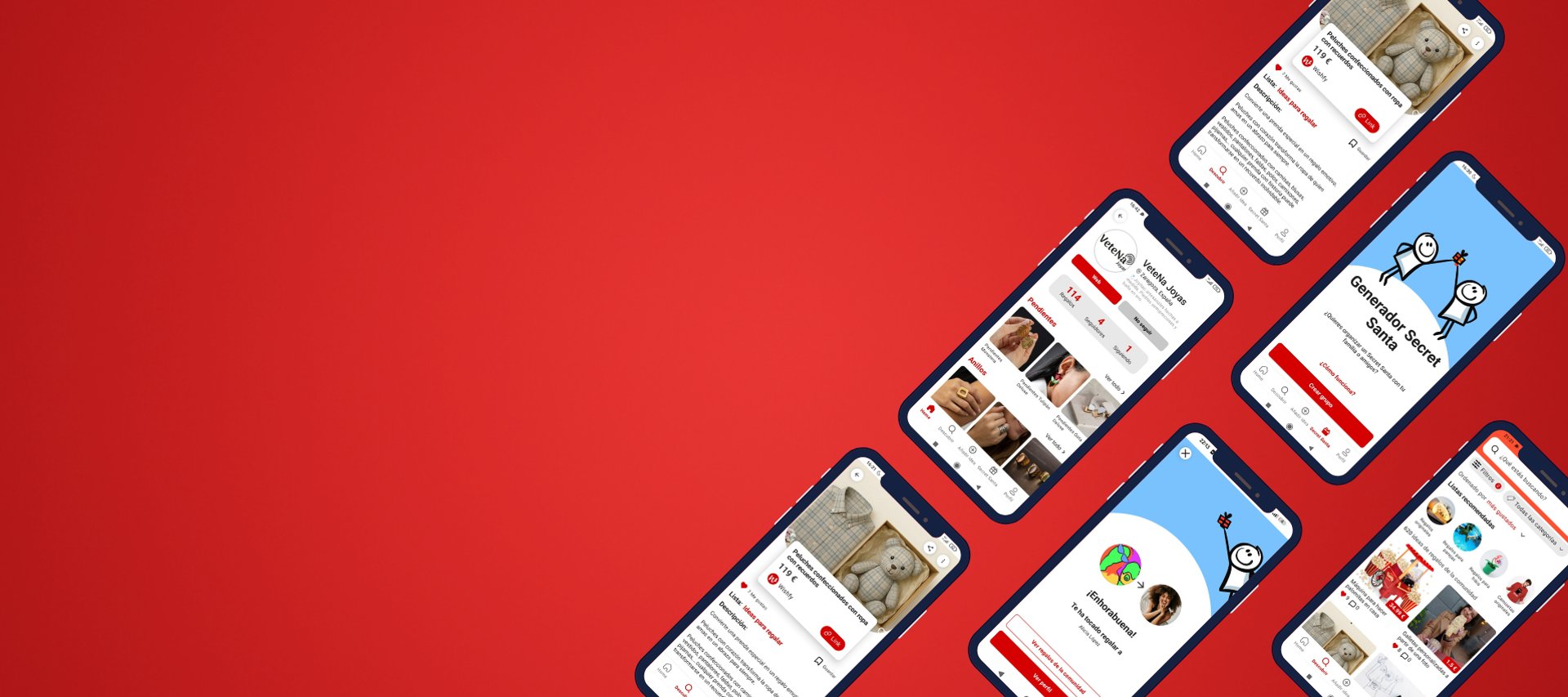 a pink gift box with a bow on a red background