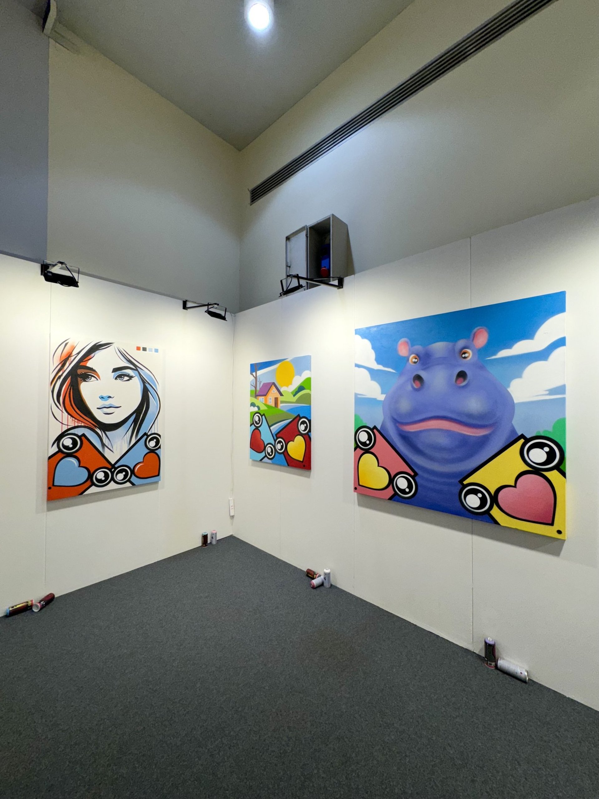 an abstract photo of a curved building with a blue sky in the background