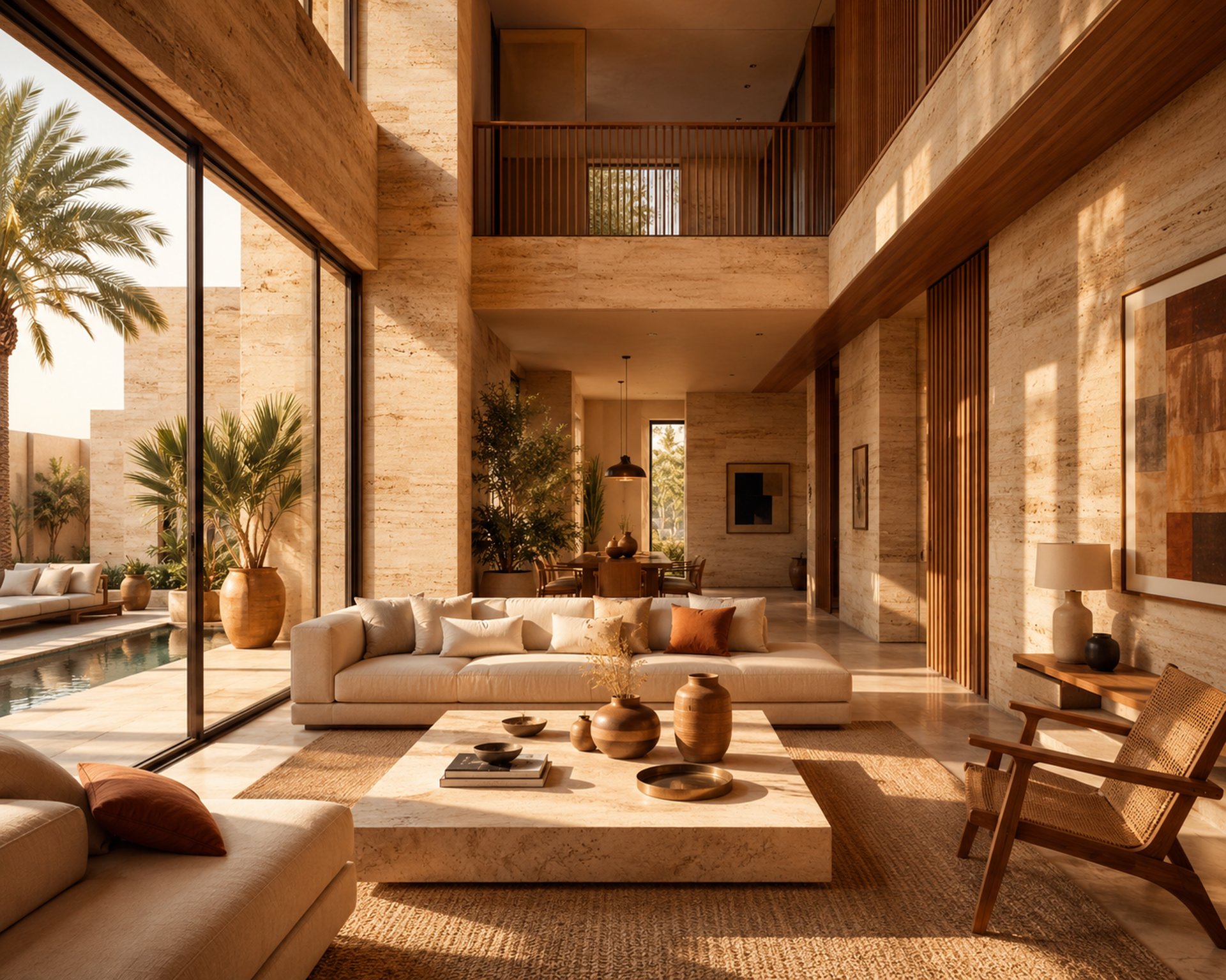 Villa moderne en travertin - Revi