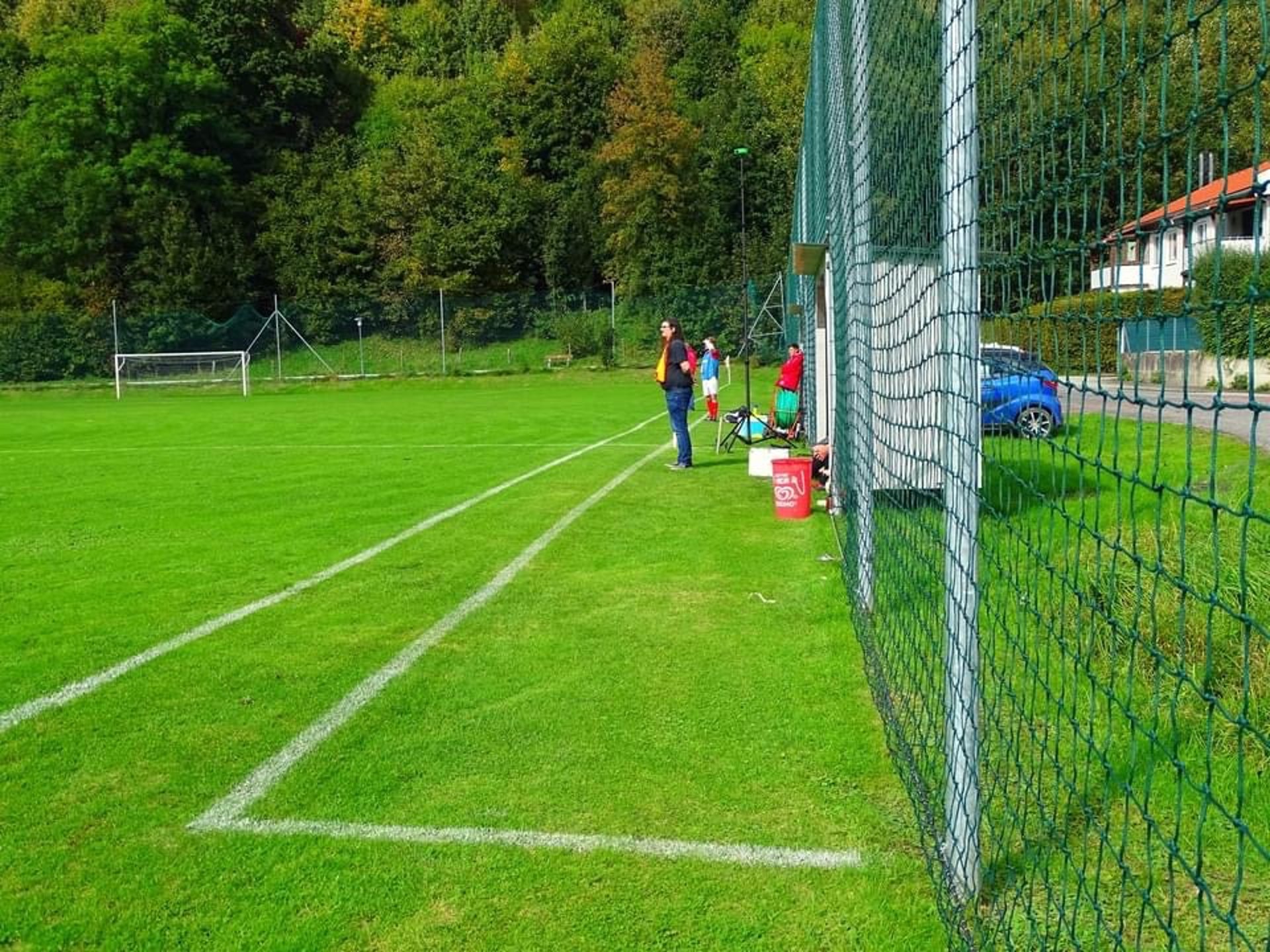 a football ball on a field