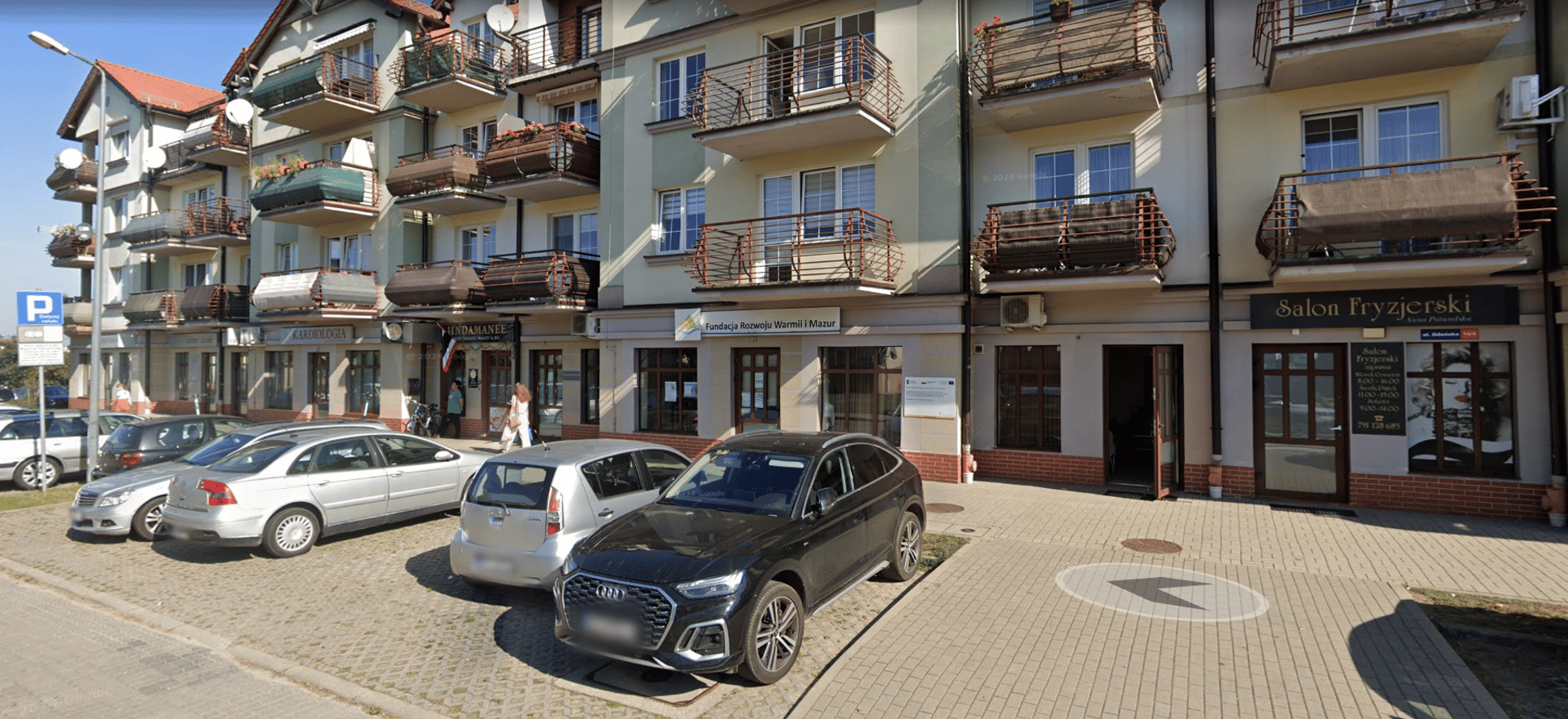 people near the building