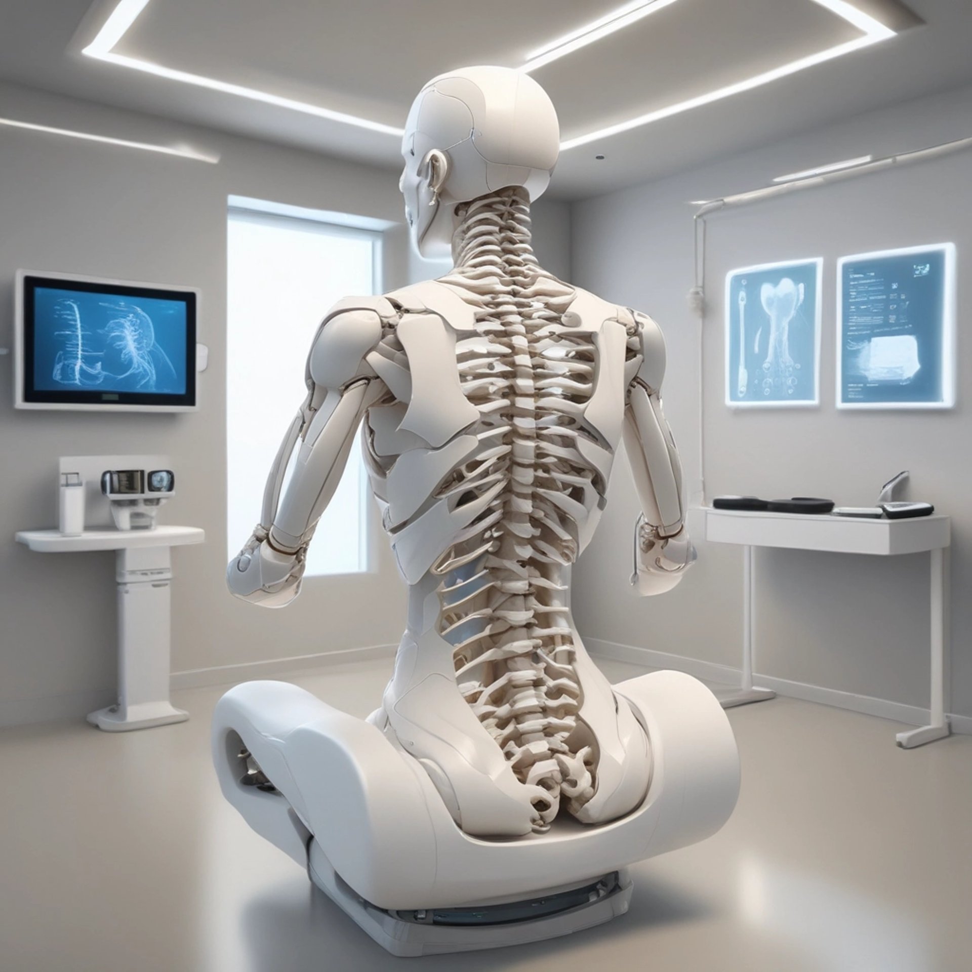 an abstract photo of a curved building with a blue sky in the background