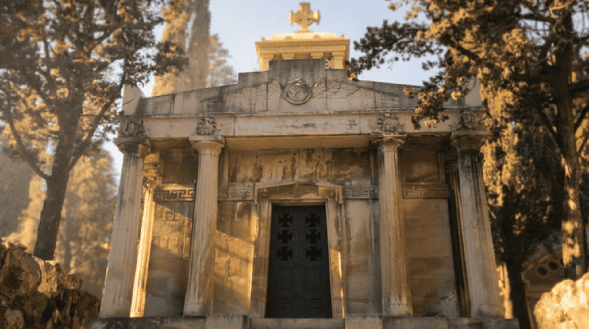 an aerial view of a city with lots of buildings
