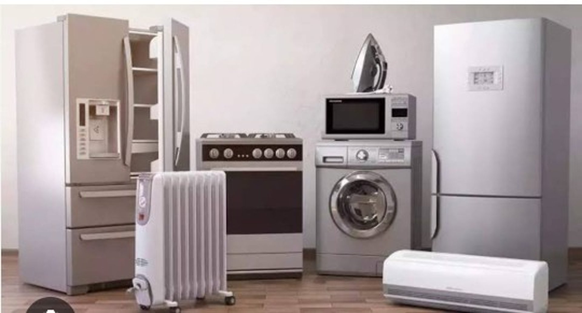 a washer and dryer in a room
