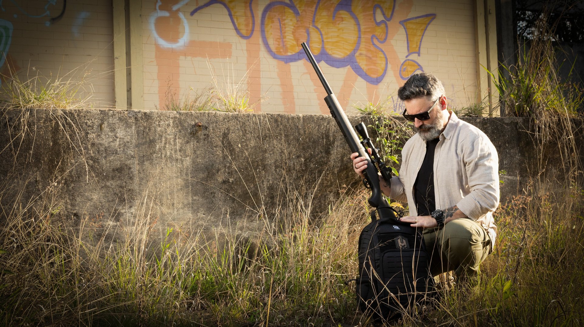 an abstract photo of a curved building with a blue sky in the background
