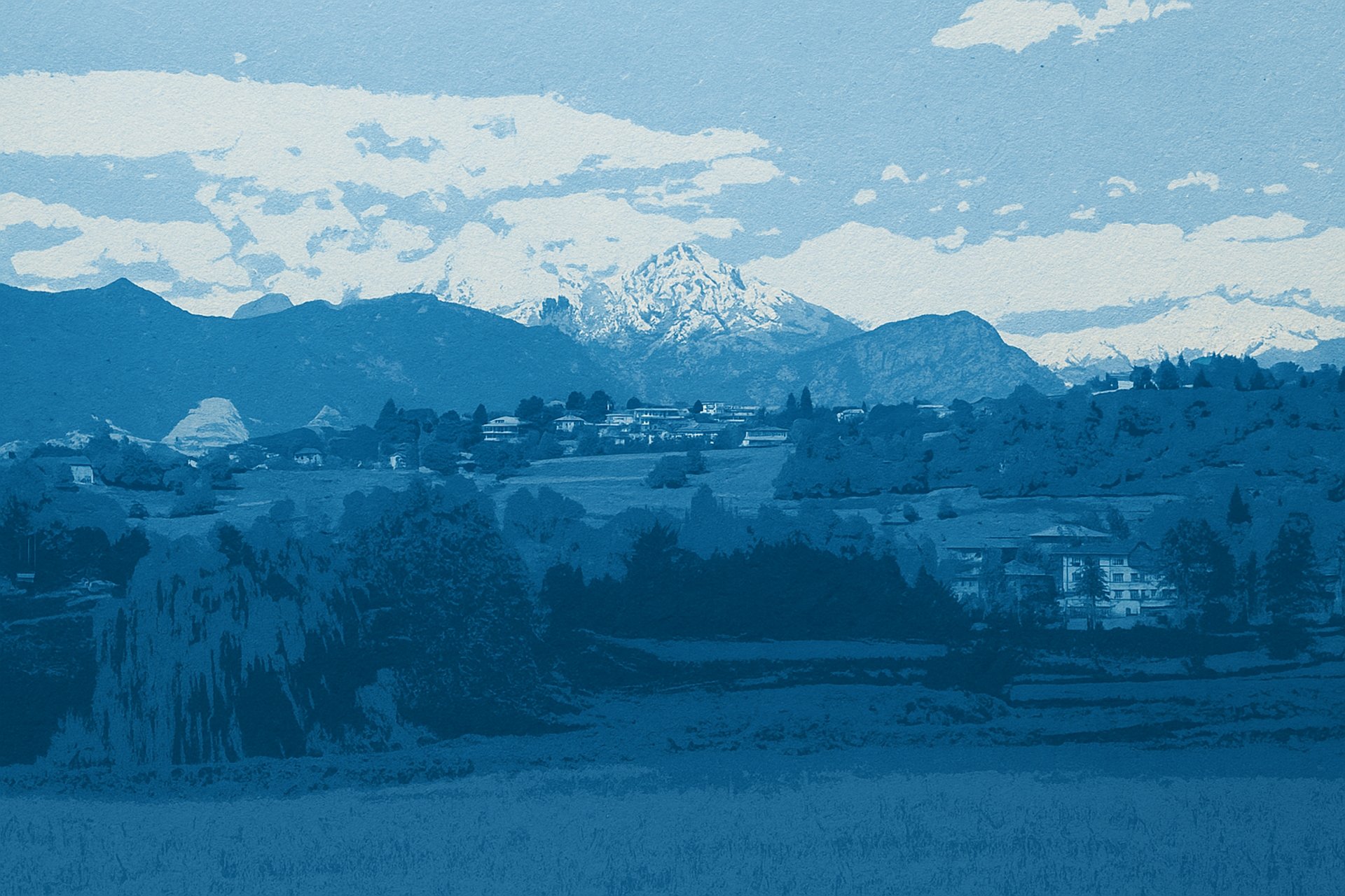 mountain range under blue sky