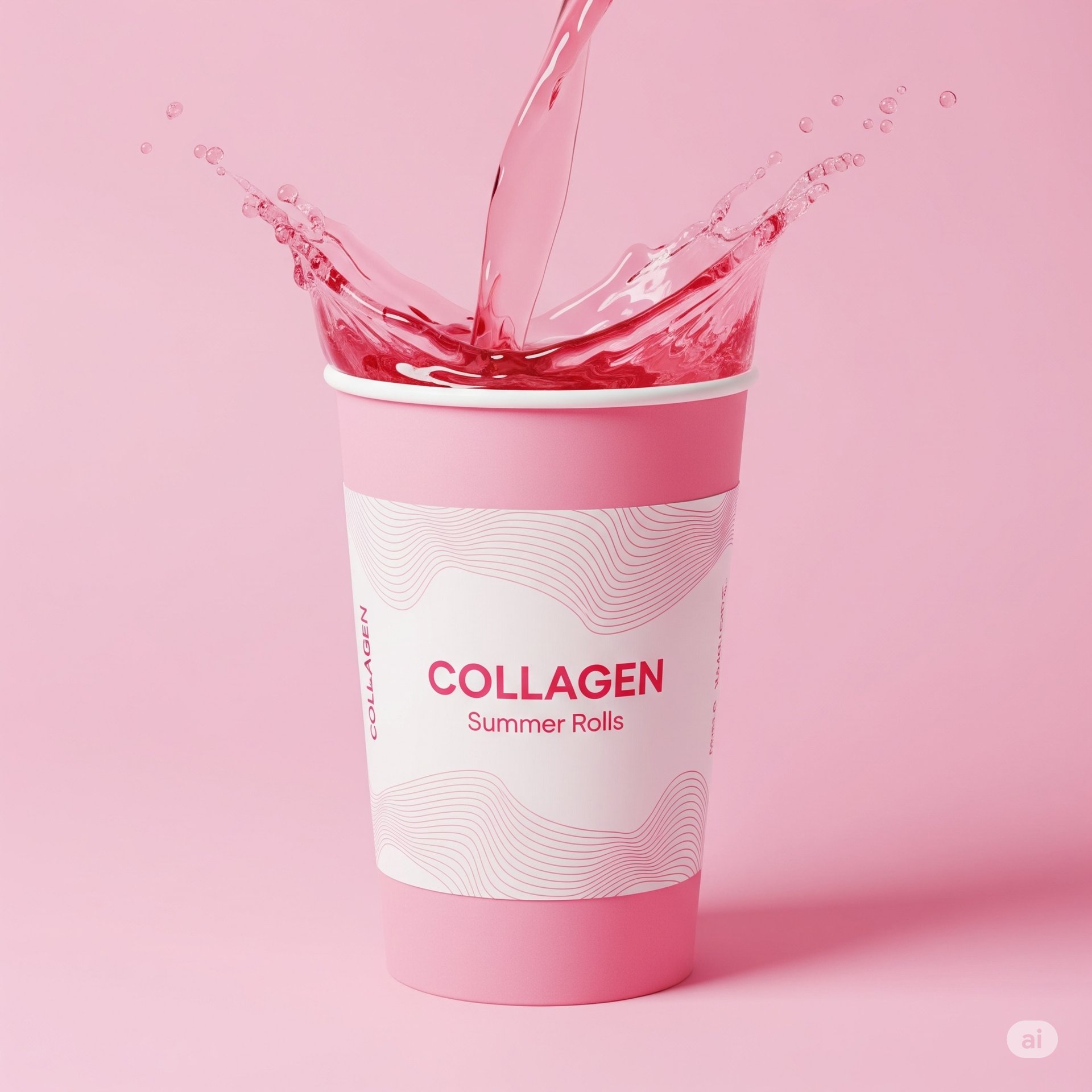 Boisson Collagène Rose à emporter