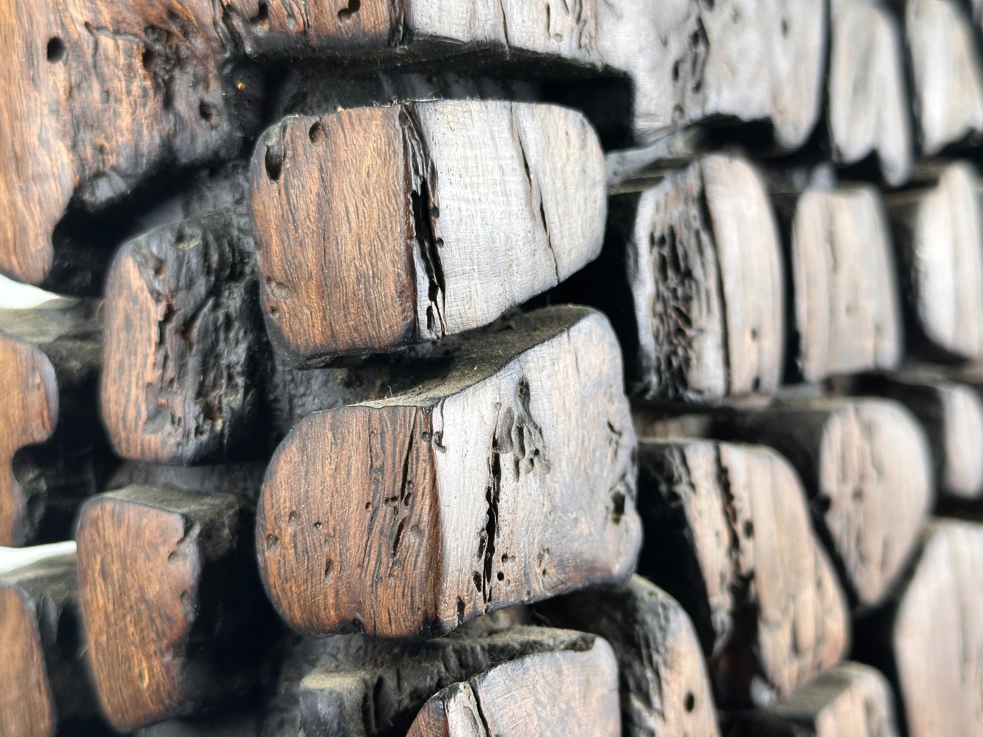 brown and black wooden surface