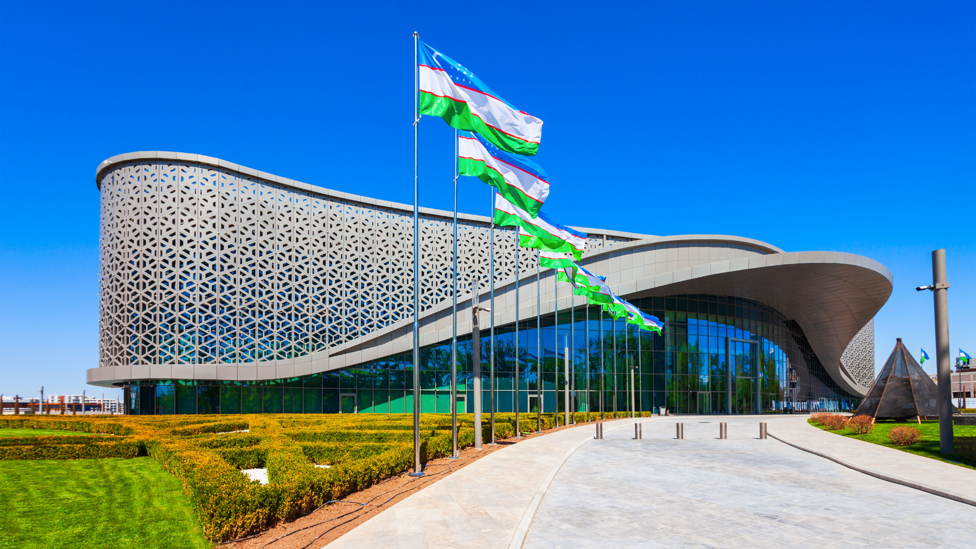 a tall tower with a blue sky