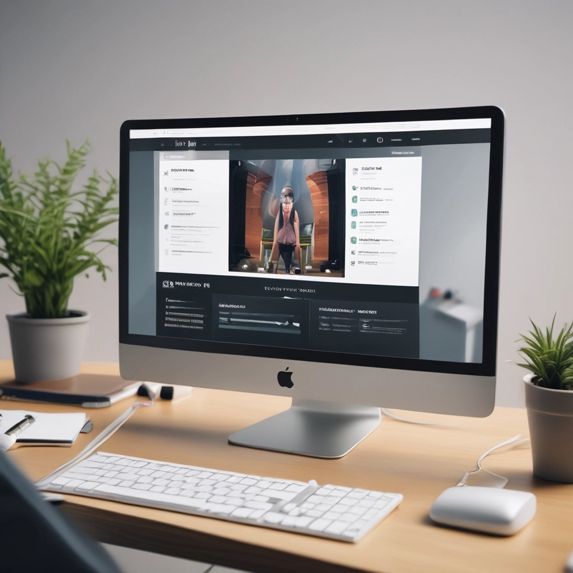 gray computer monitor