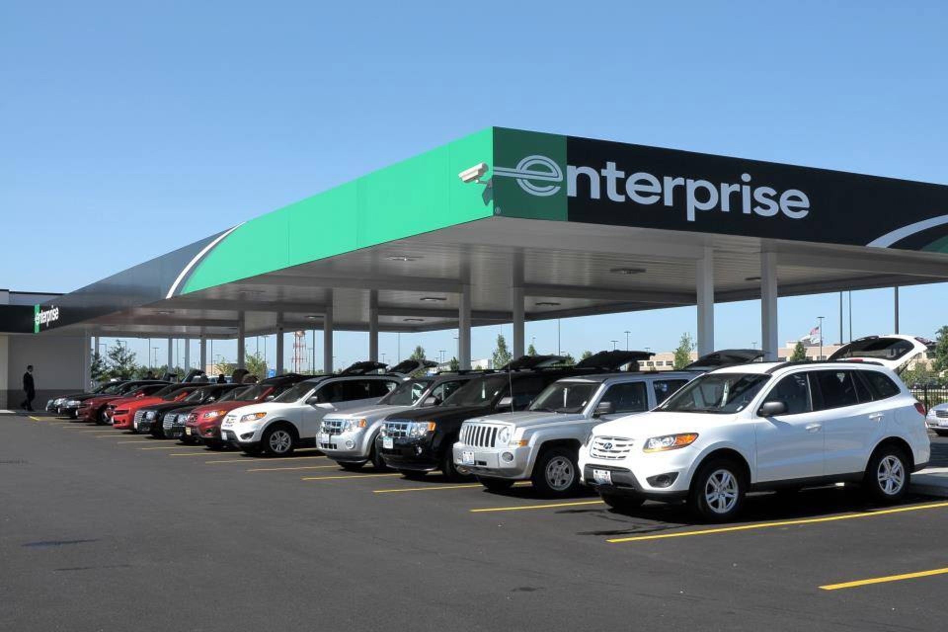parked white Ford Explorer SUV